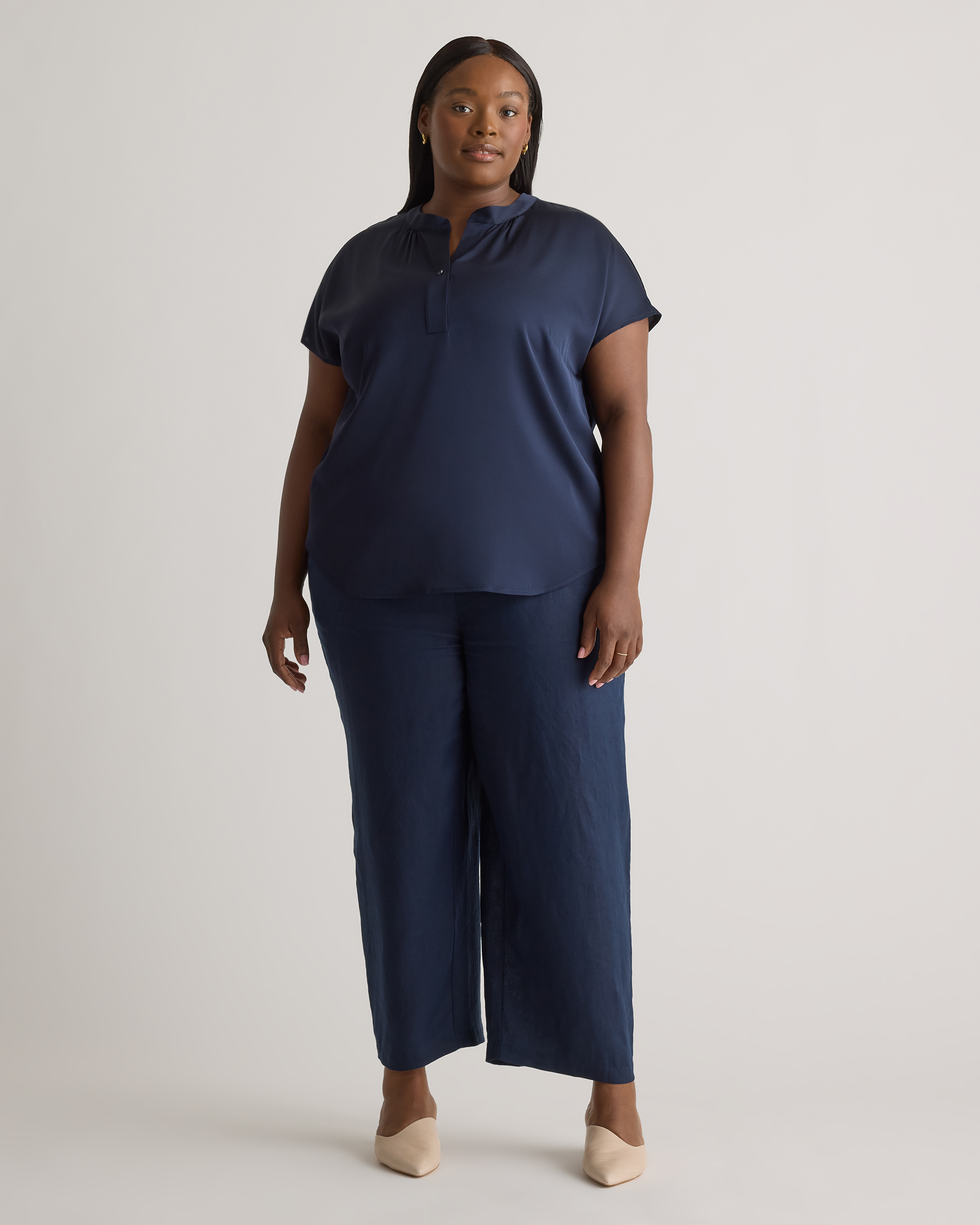 Washable Stretch Silk Dolman Sleeve Blouse — Image 21