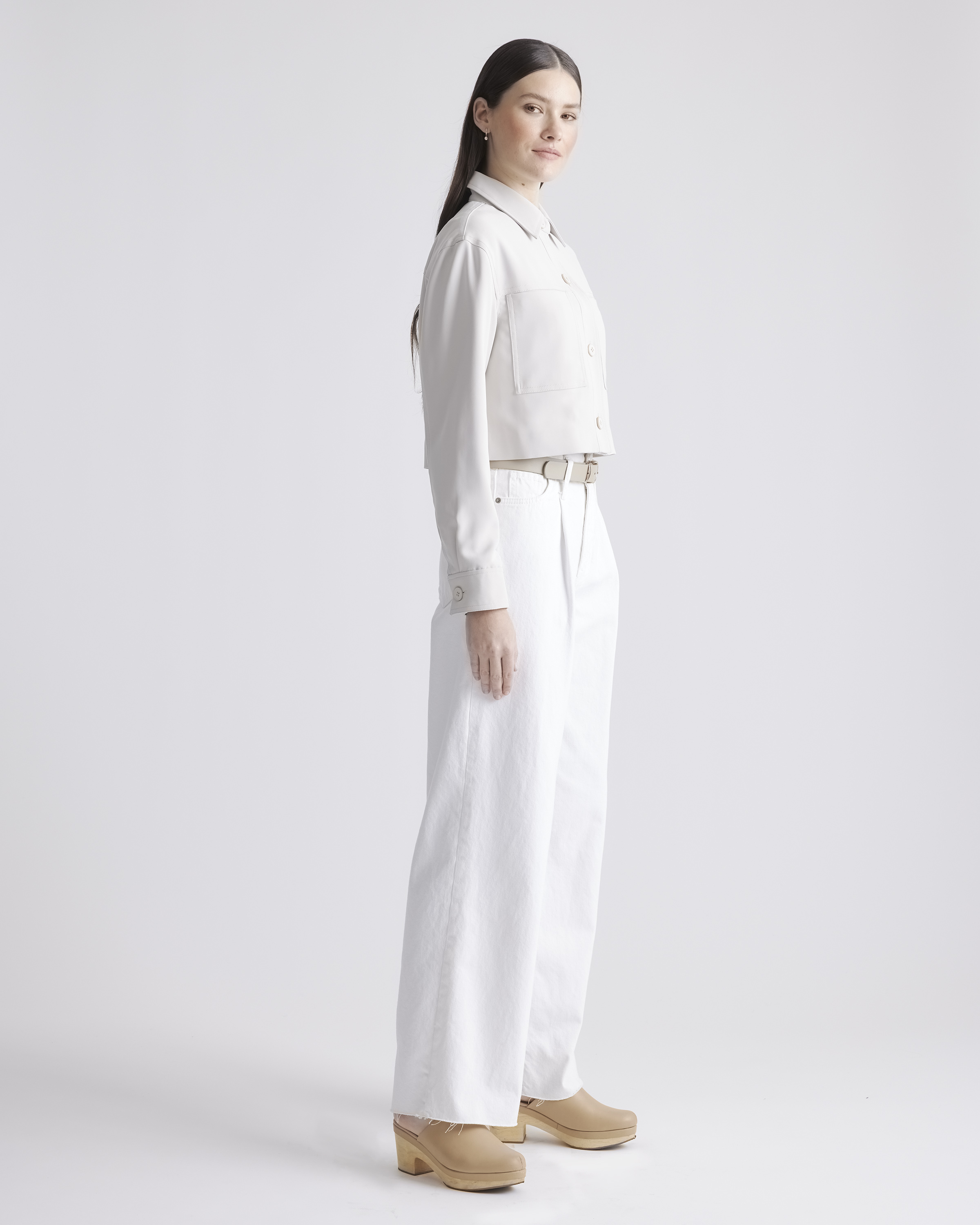 Stretch Crepe Cropped Jacket — Image 27