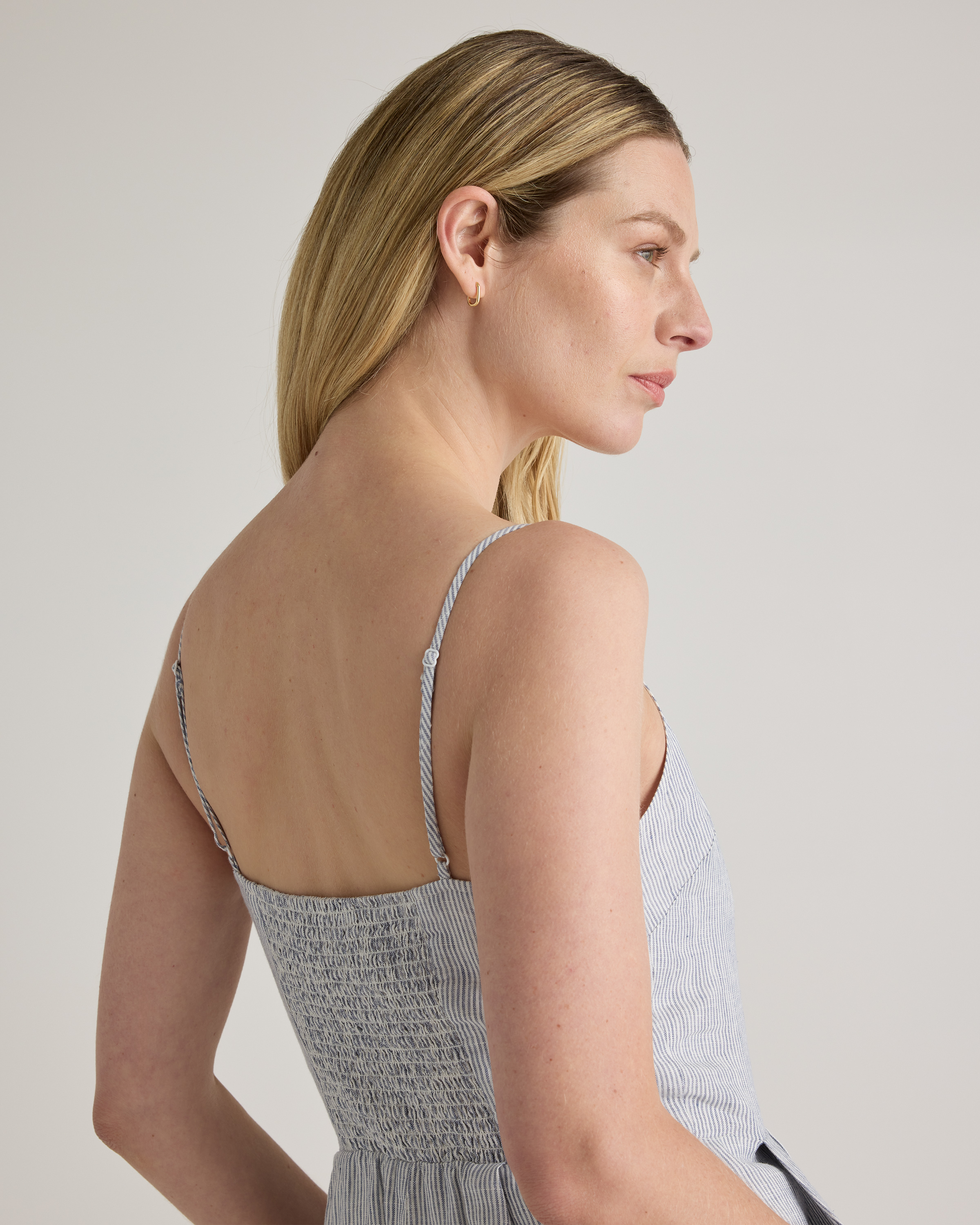 100% European Linen Scoop Neck Midi Dress — Image 15