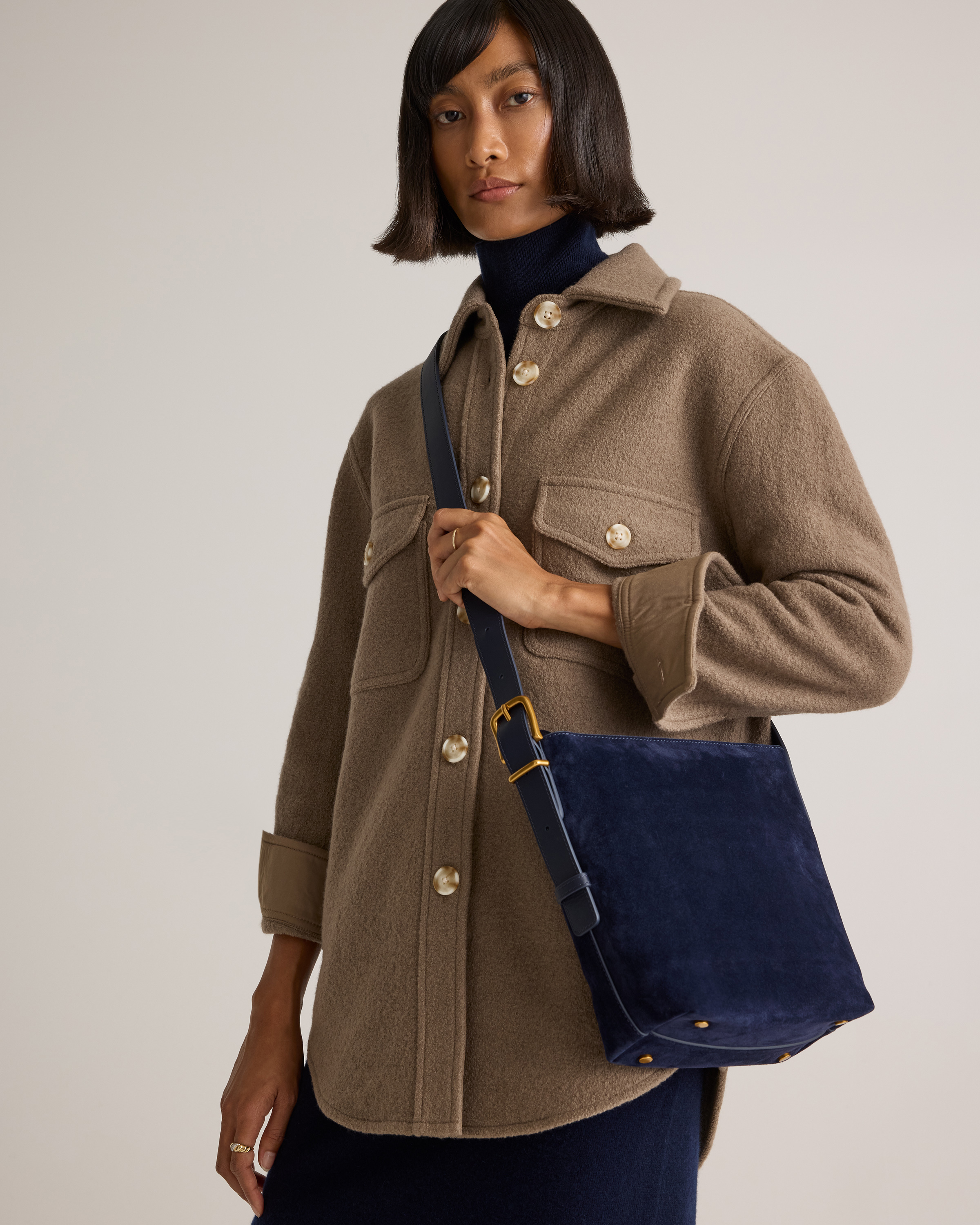 Italian Suede Bucket Crossbody — Image 15