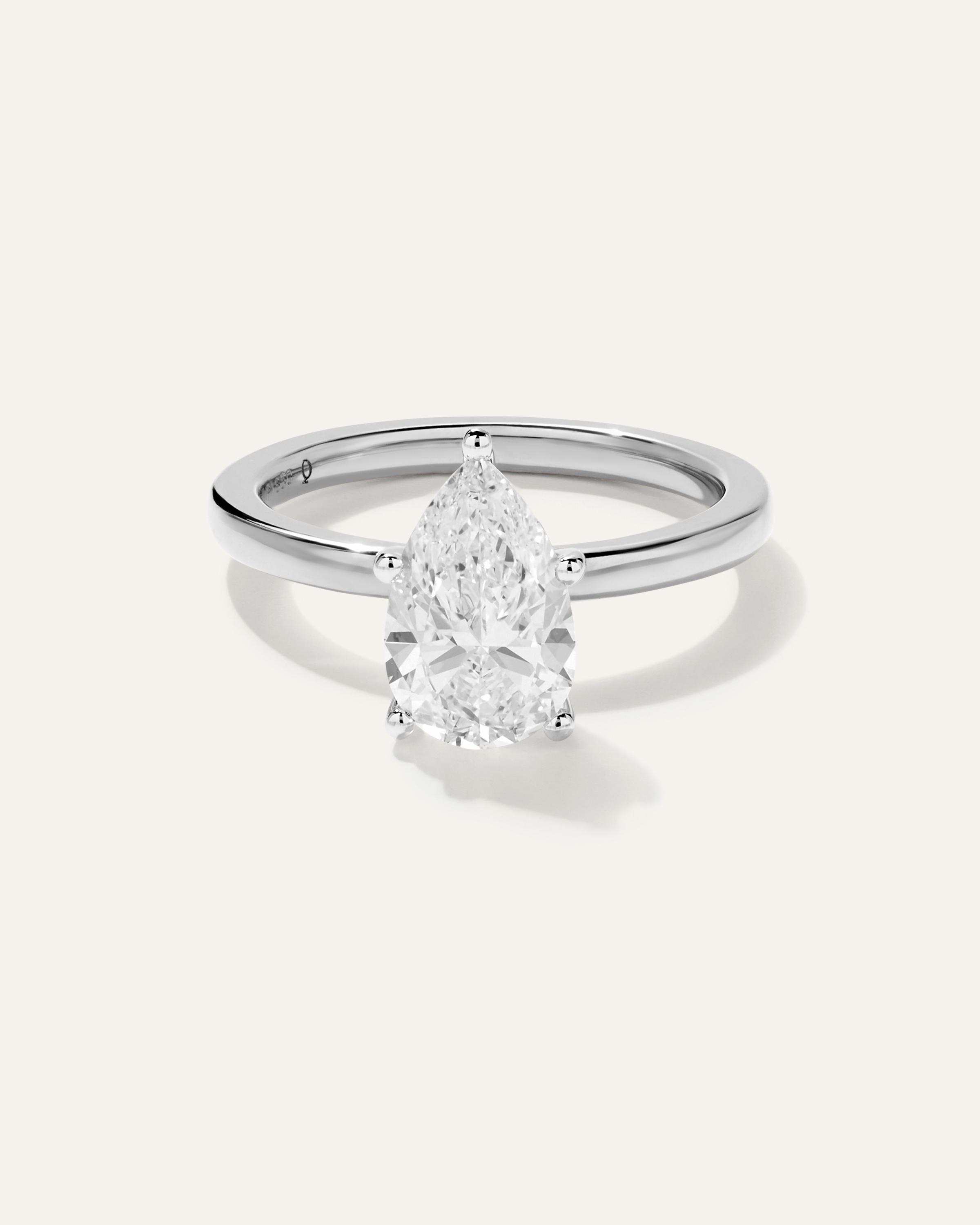 Lab Grown Diamond Pear Comfort Fit Engagement Ring - 2ct — Image 9