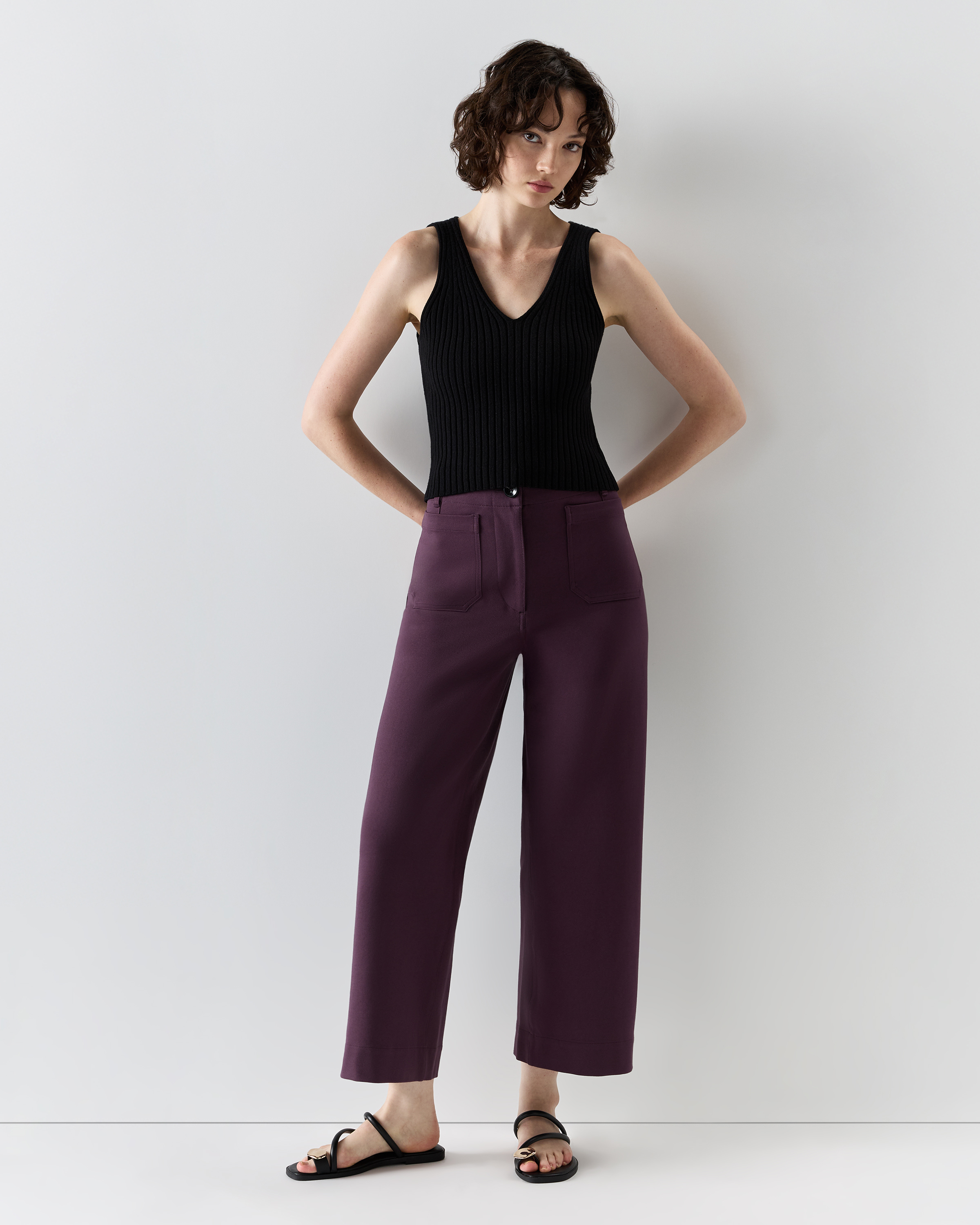 Ultra-Stretch Ponte Cropped Wide Leg Pants — Image 20