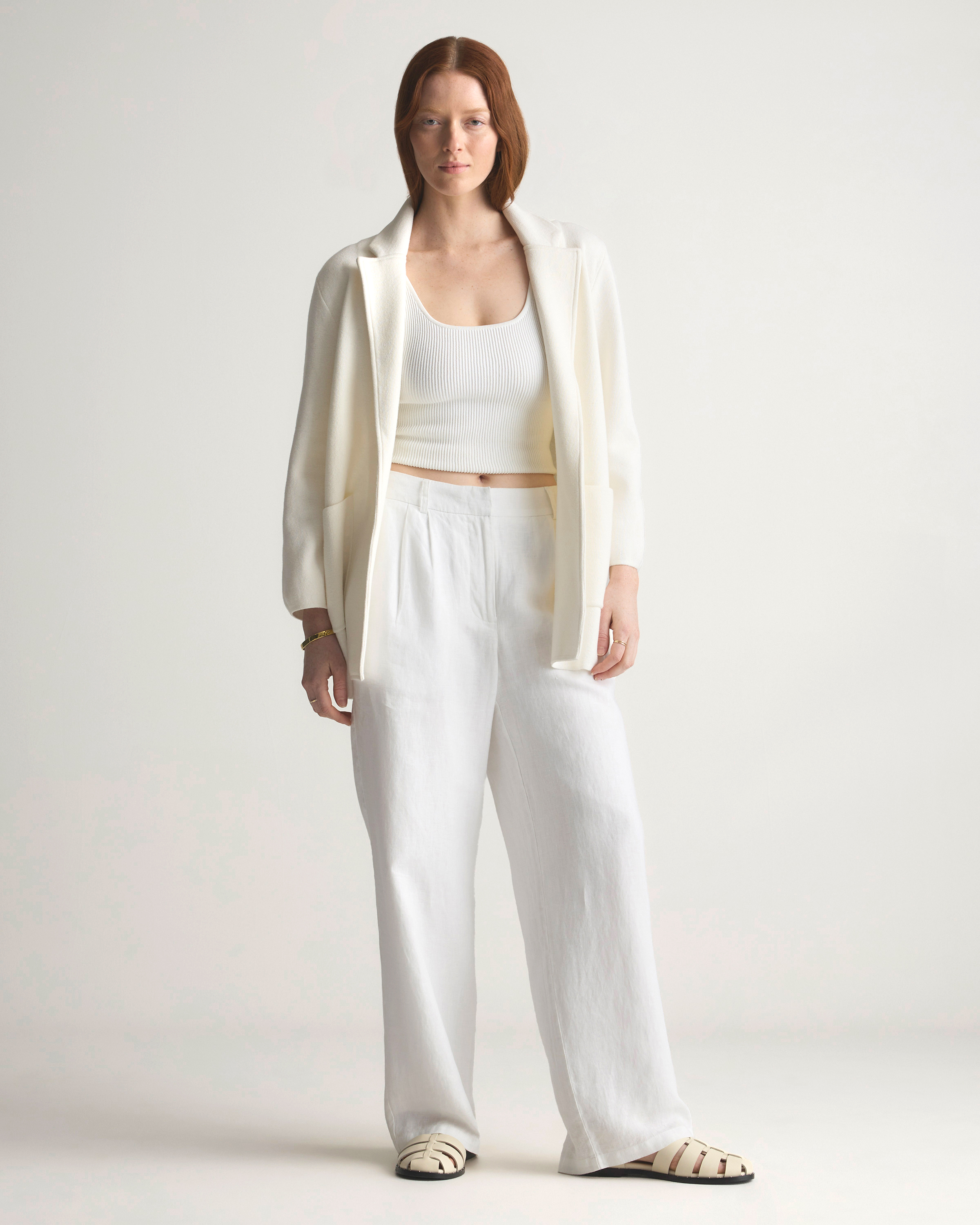 100% Organic Cotton Knit Blazer — Image 32