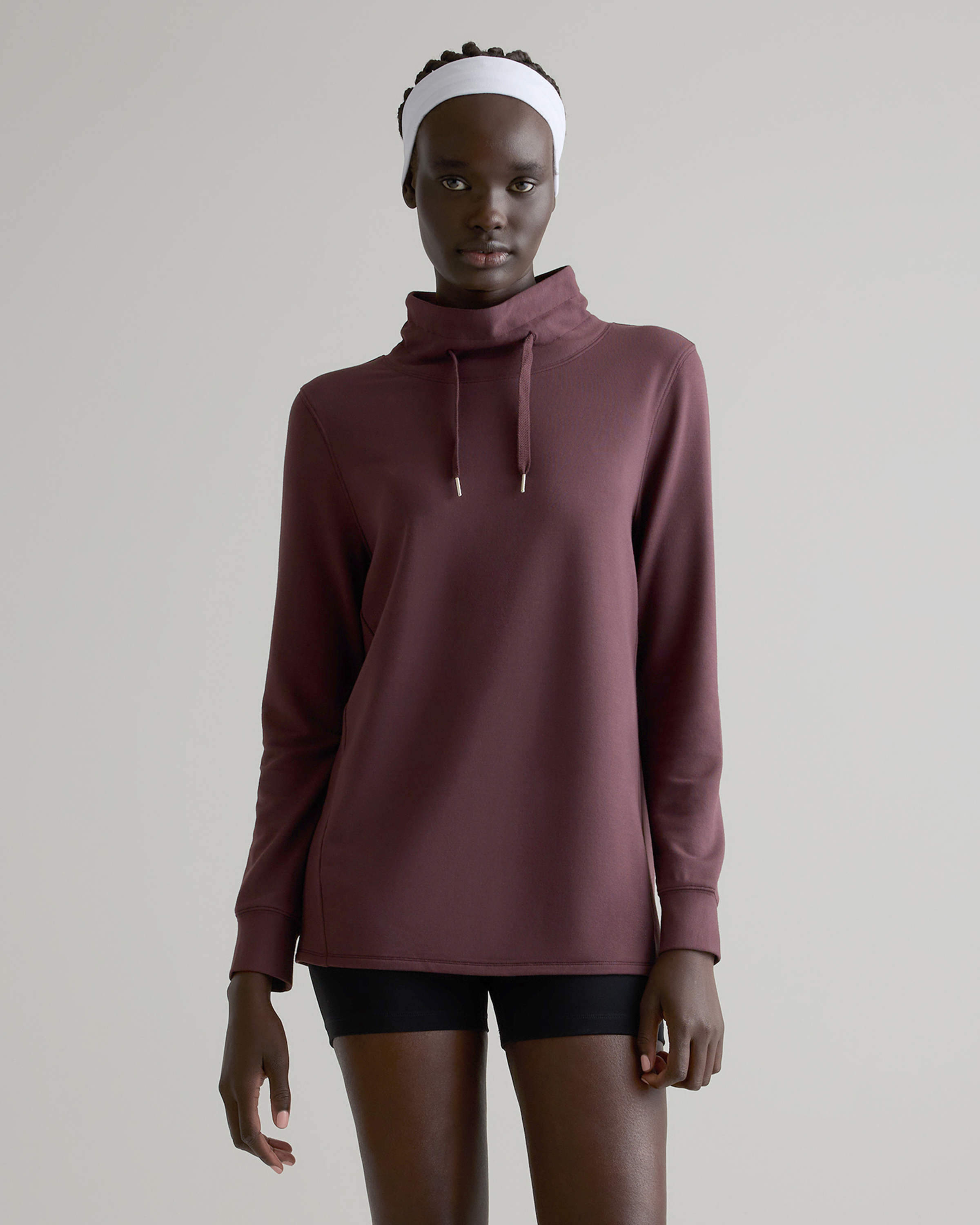 SuperSoft Fleece Mock Neck Pullover — Image 9