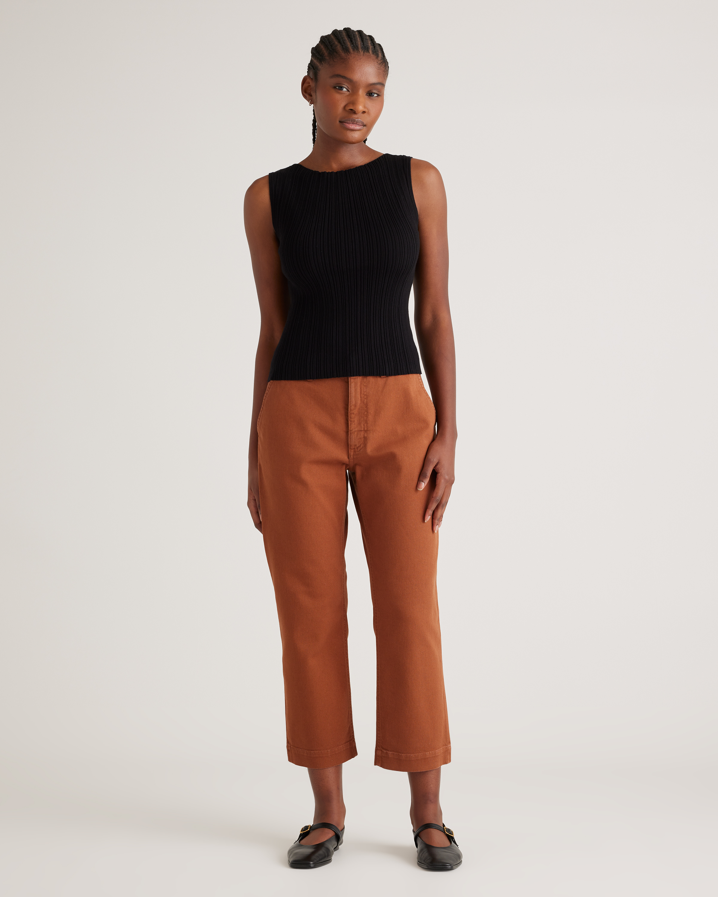 Cotton Cashmere Ribbed Tank — Image 10