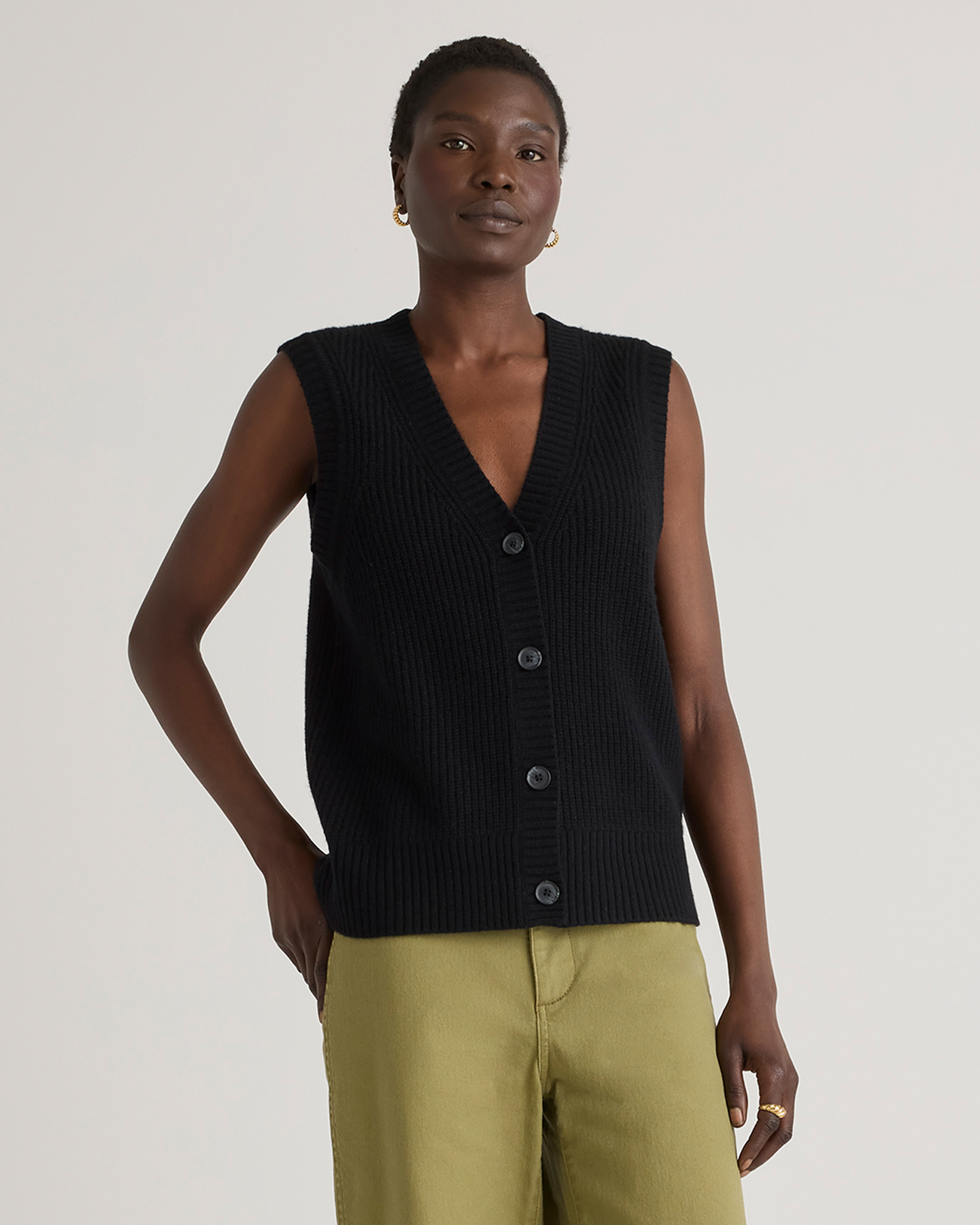 Mongolian Cashmere Fisherman Sweater Vest — Image 20