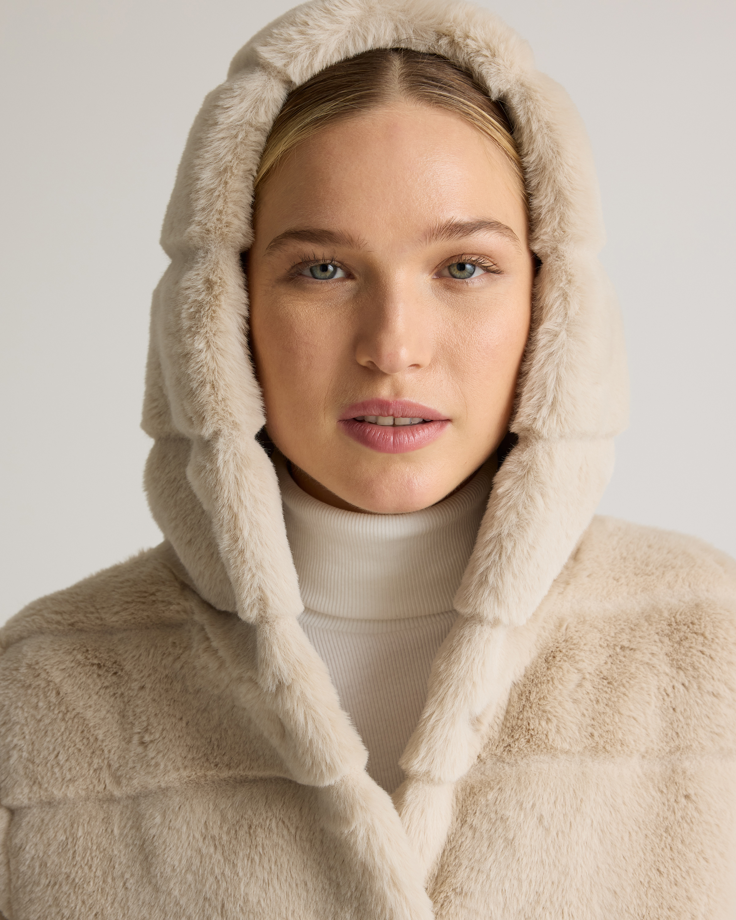 Hooded Faux Fur Jacket — Image 7