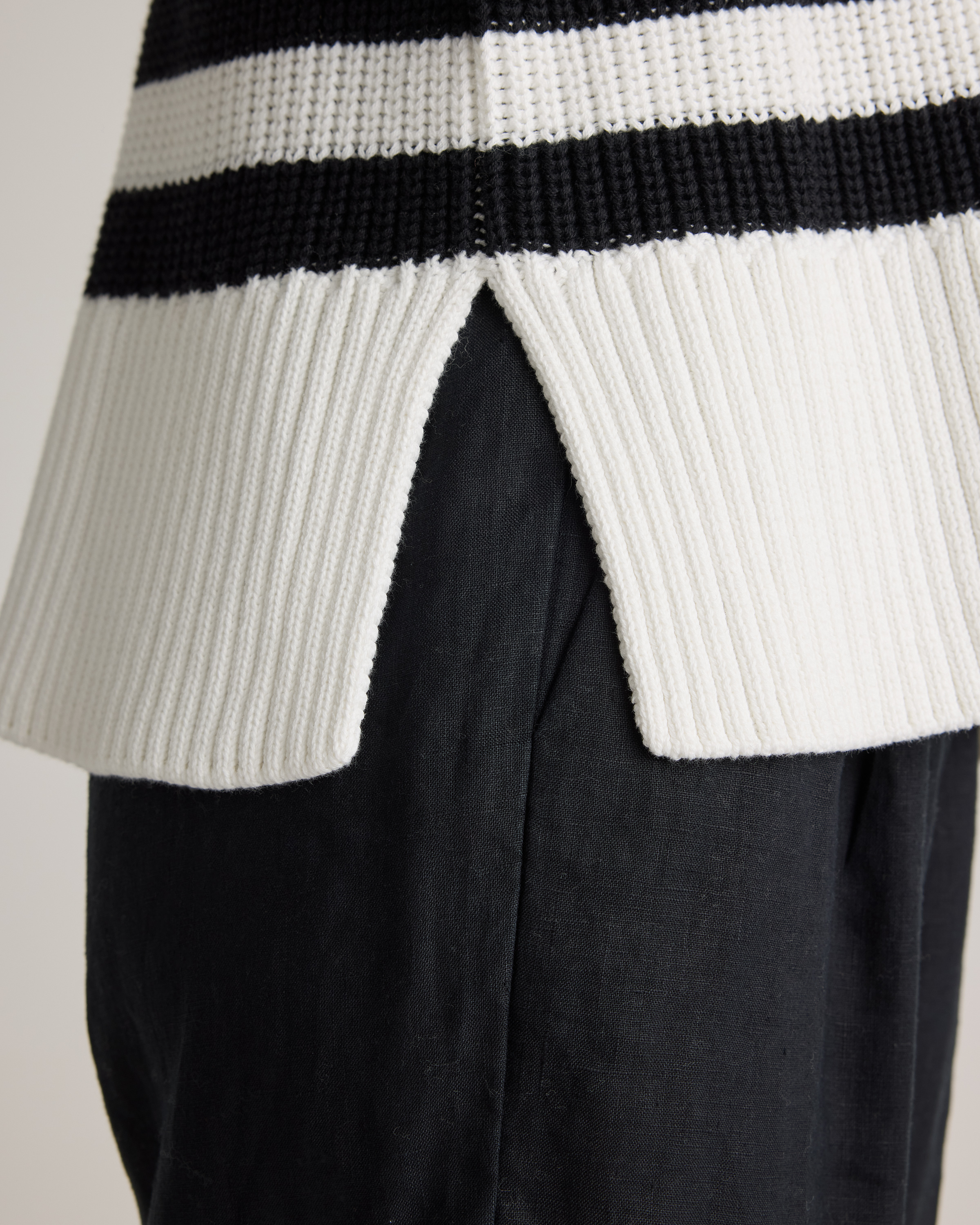 100% Organic Cotton Split Hem Turtleneck Sweater — Image 4
