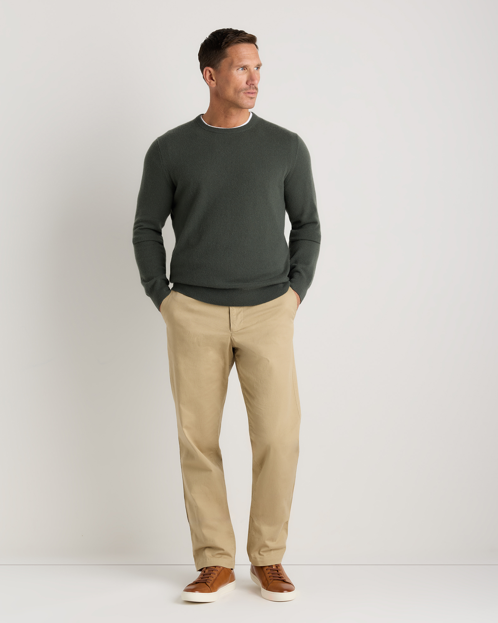 Mongolian Cashmere Crewneck Sweater — Image 54