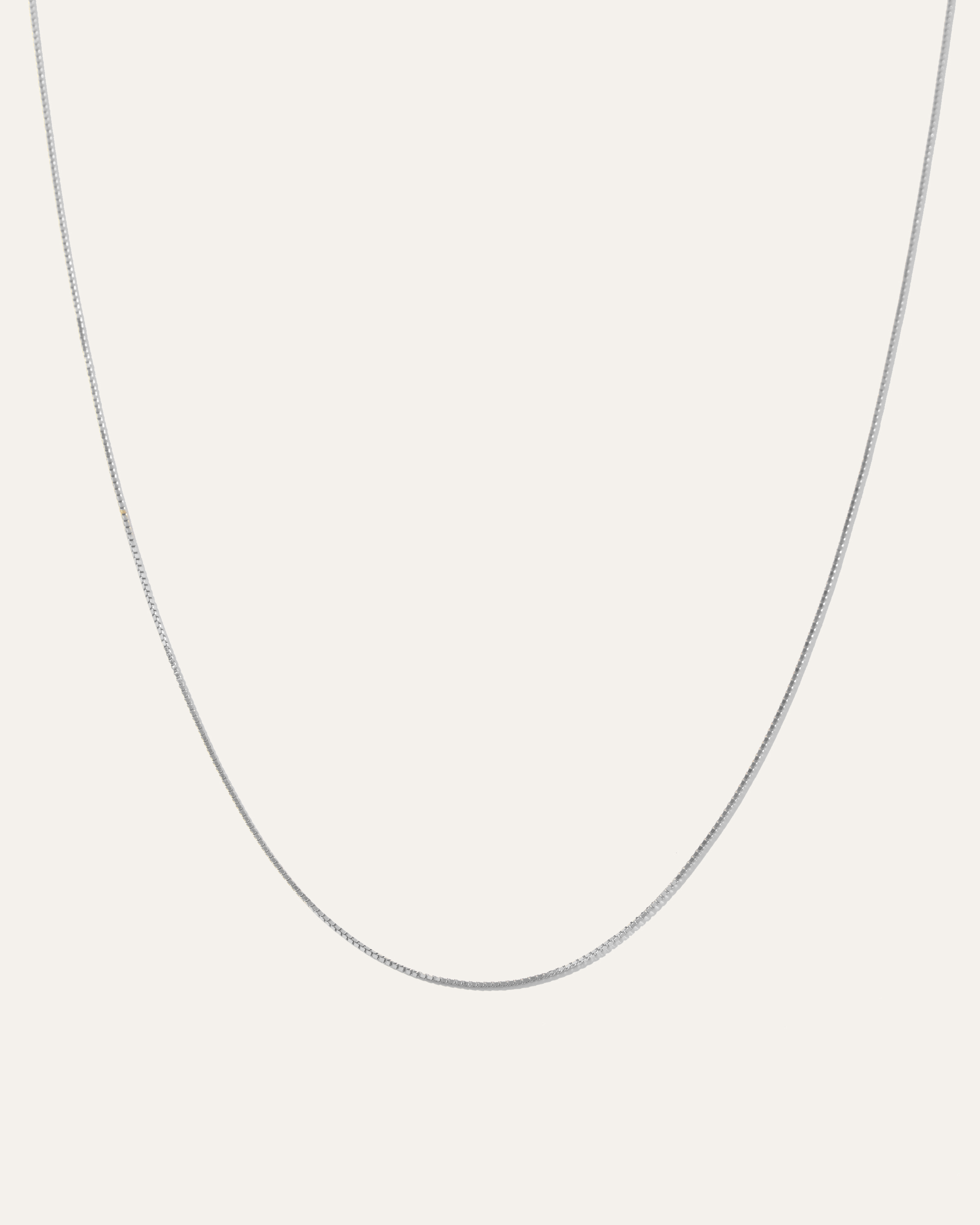 14K Gold Petite Box Chain Necklace — Image 7