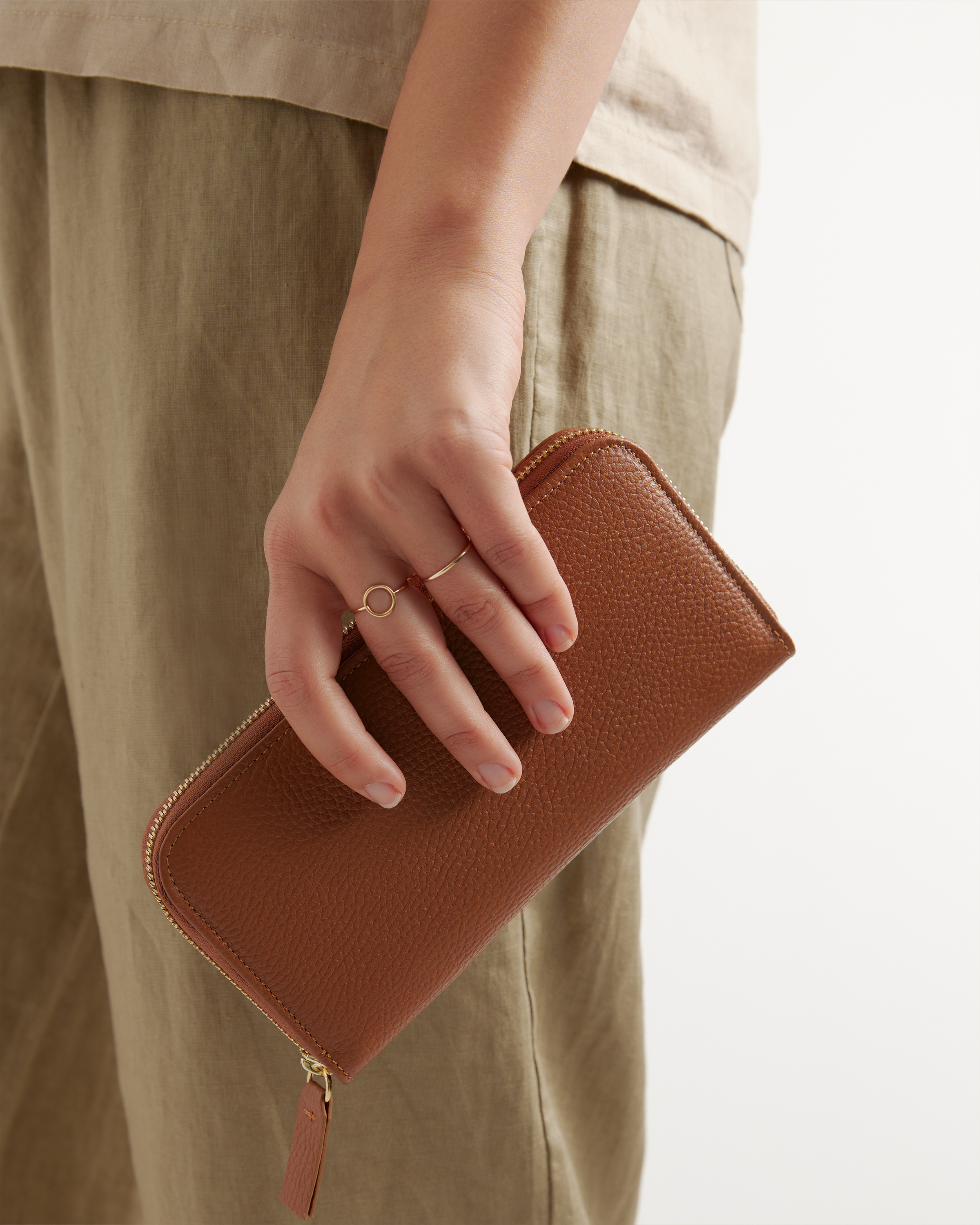 Italian Pebbled Leather Continental Wallet — Image 5