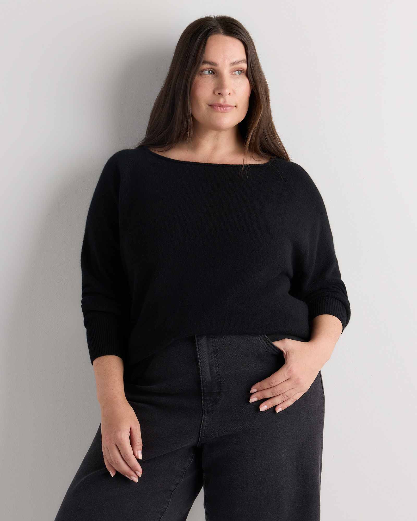 Mongolian Cashmere Boatneck Sweater — Image 13
