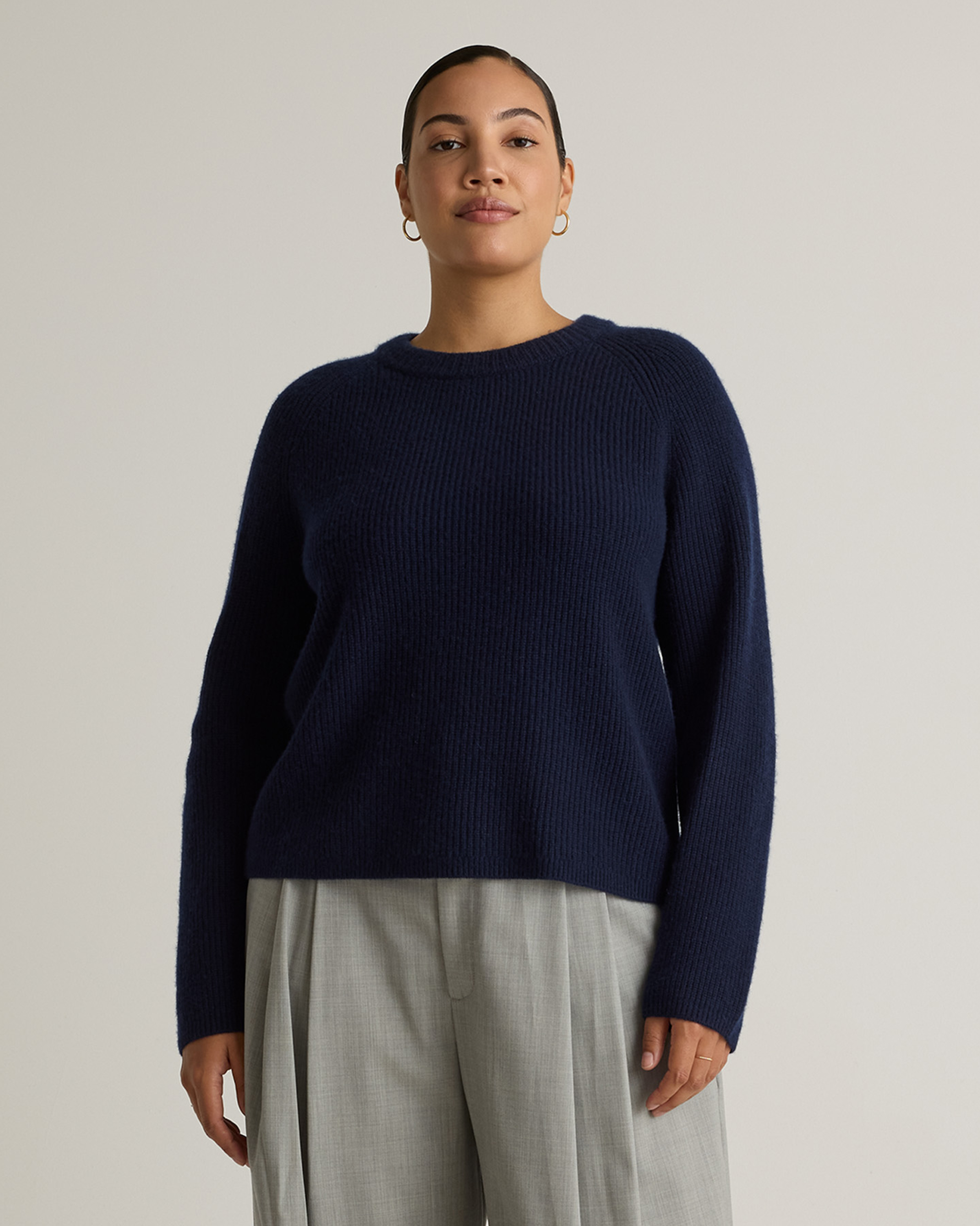Mongolian Cashmere Fisherman Crewneck Sweater — Image 76