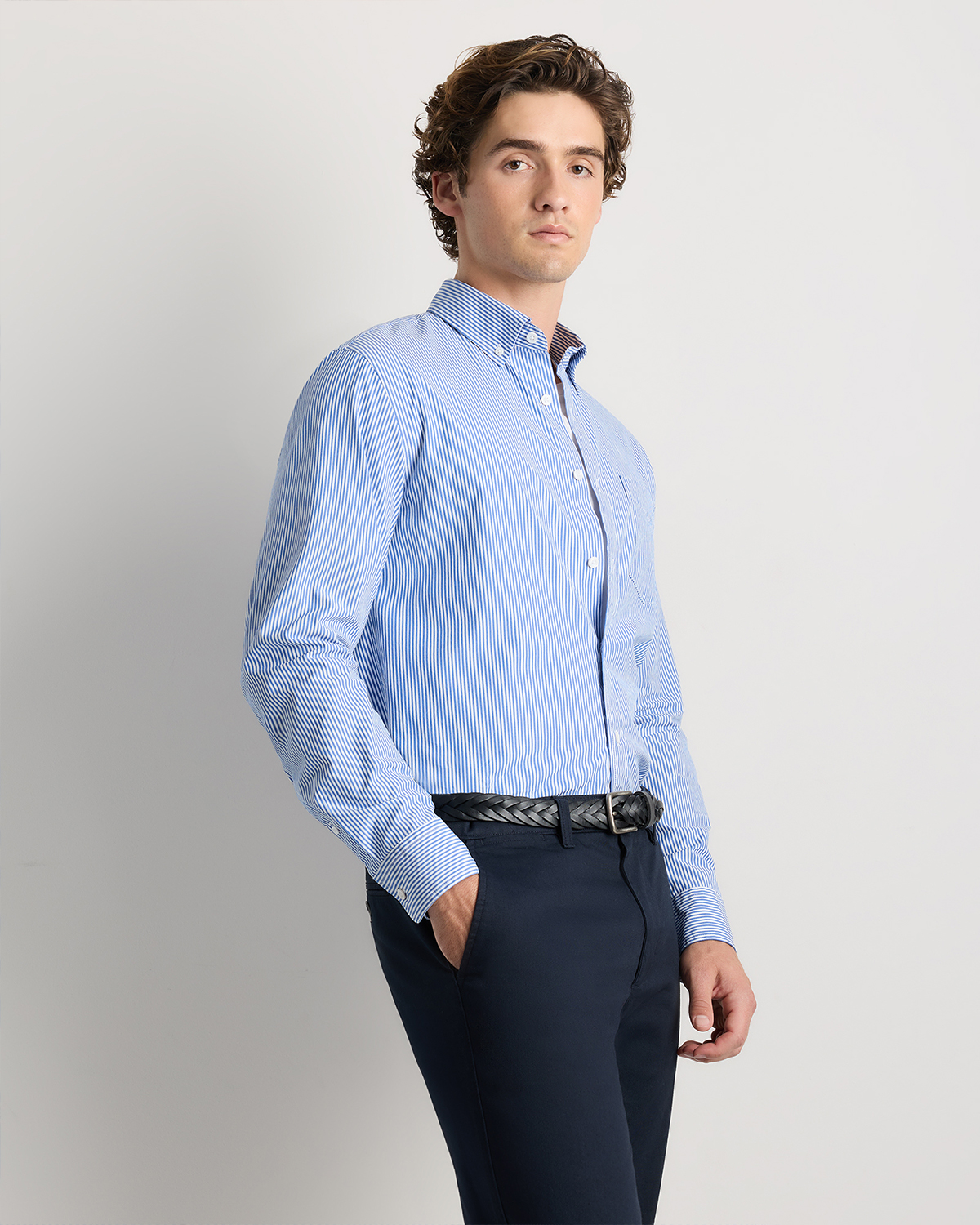 Organic Cotton Stretch Poplin Shirt — Image 33