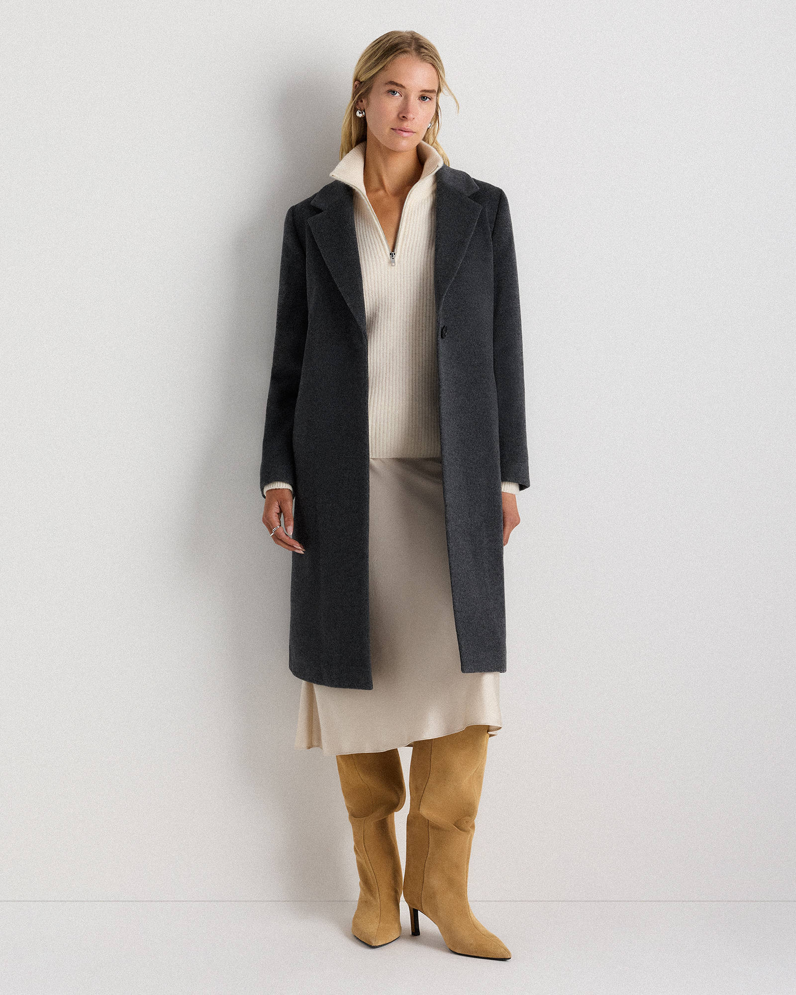 Wool Cashmere Classic Single-Breasted Coat — Image 22