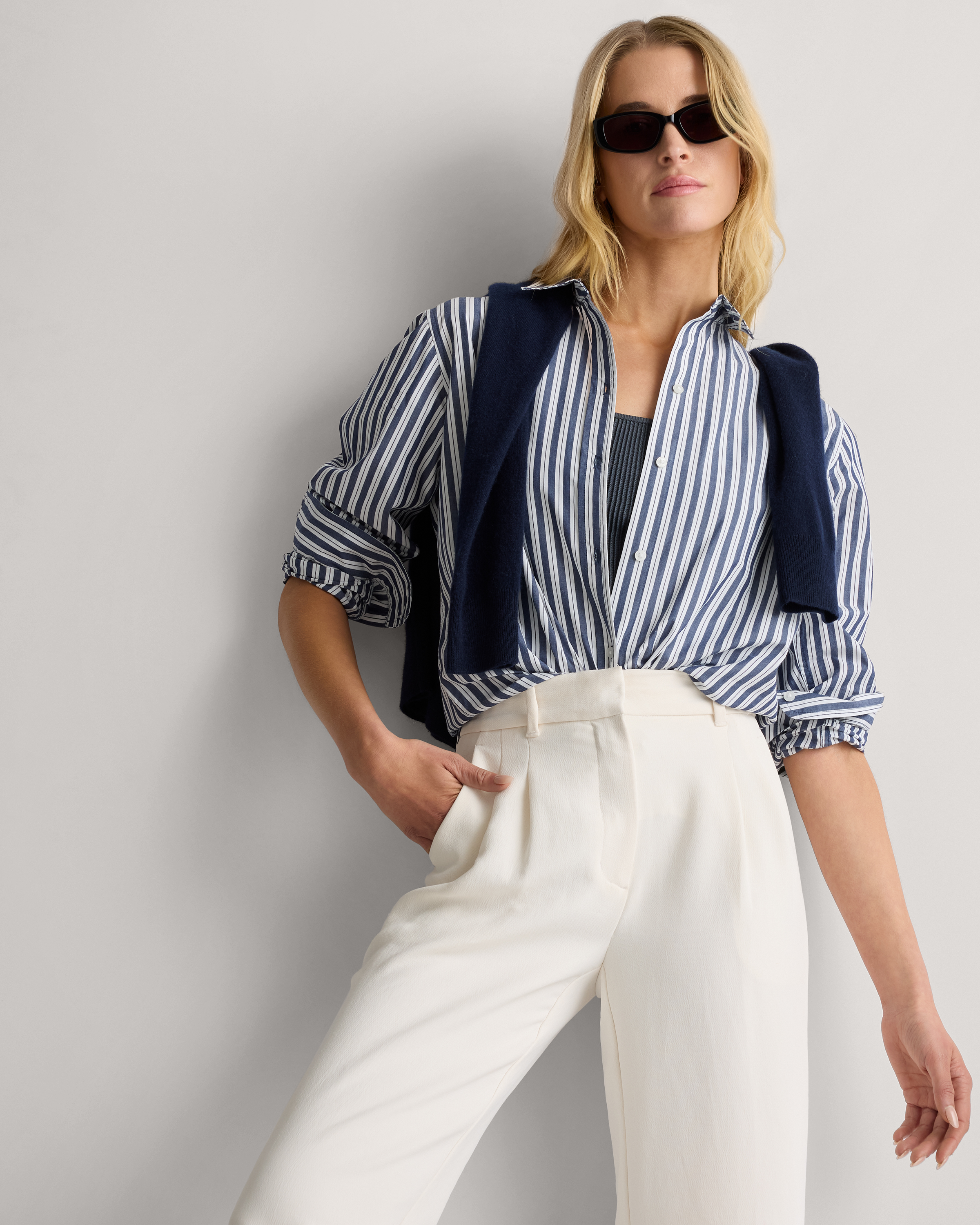100% Organic Cotton Poplin Long Sleeve Shirt — Image 8