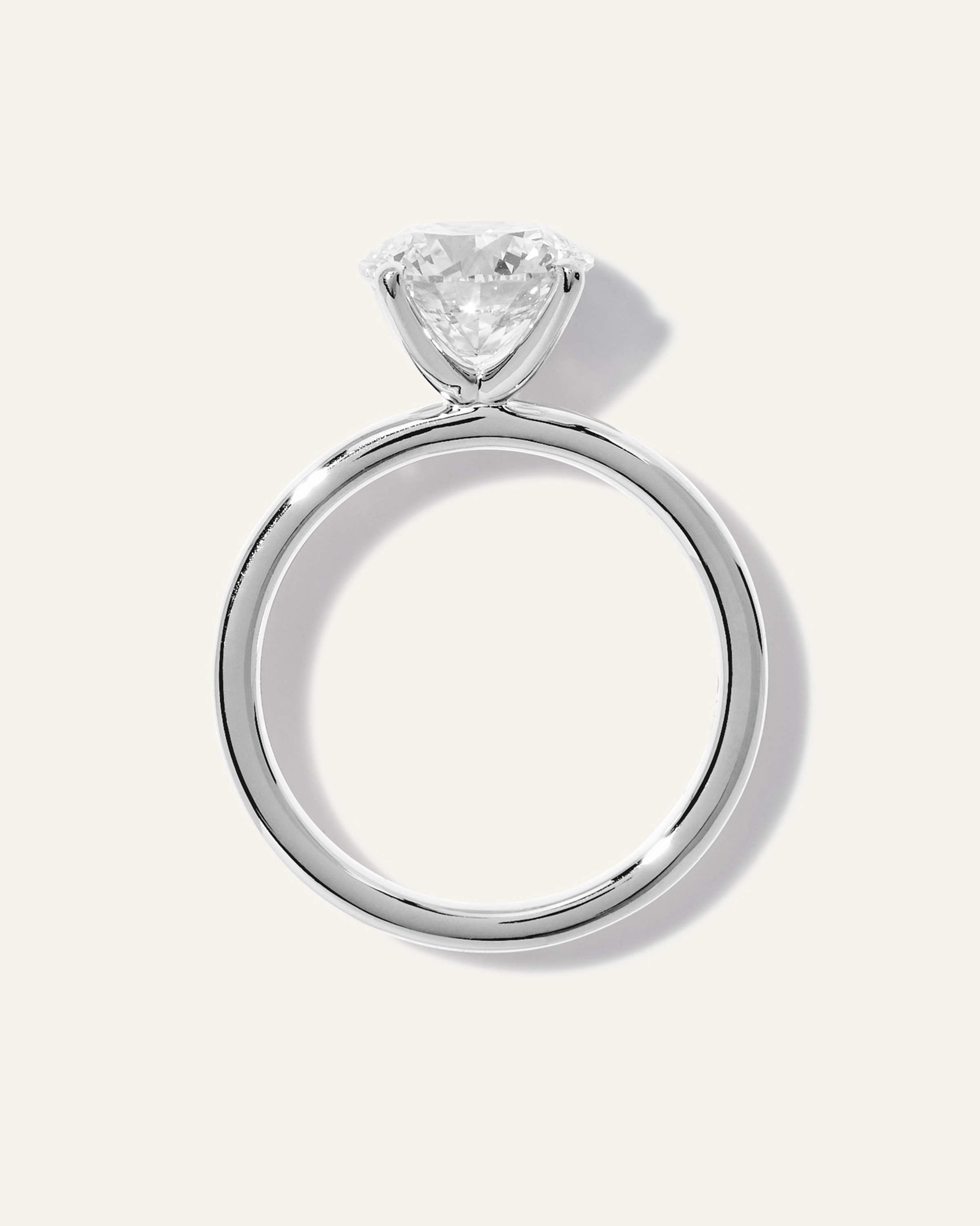 Lab Grown Diamond Oval Comfort Fit Engagement Ring - 2.5ct — Image 4