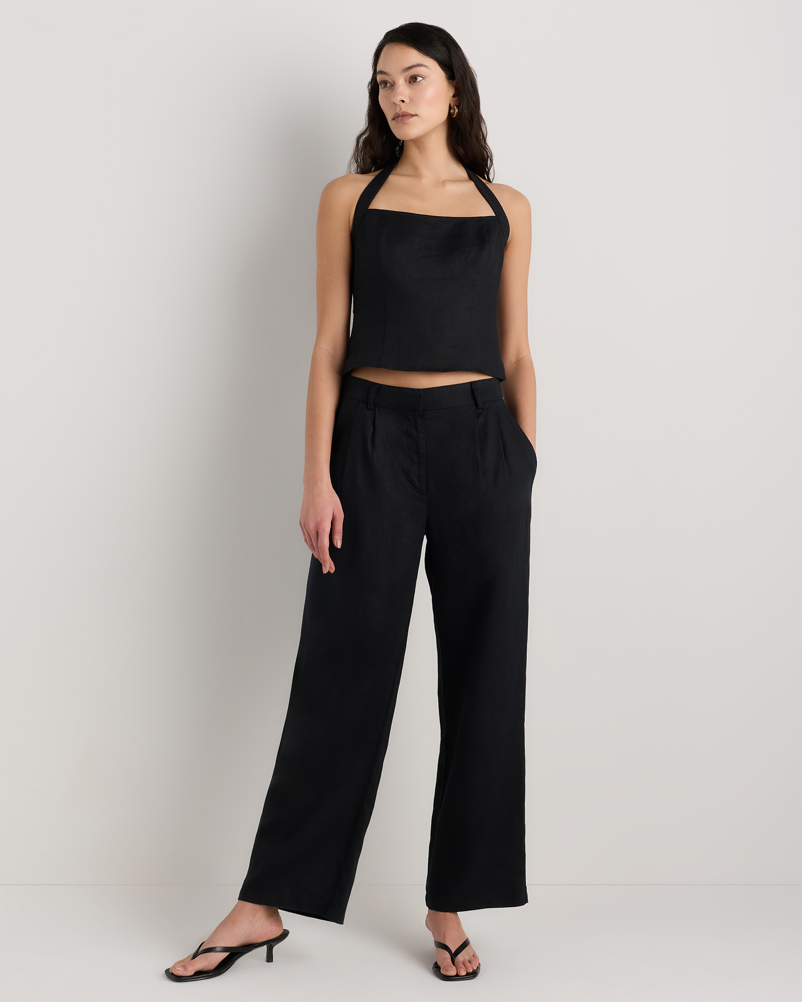 100% European Linen Halter Top — Image 13