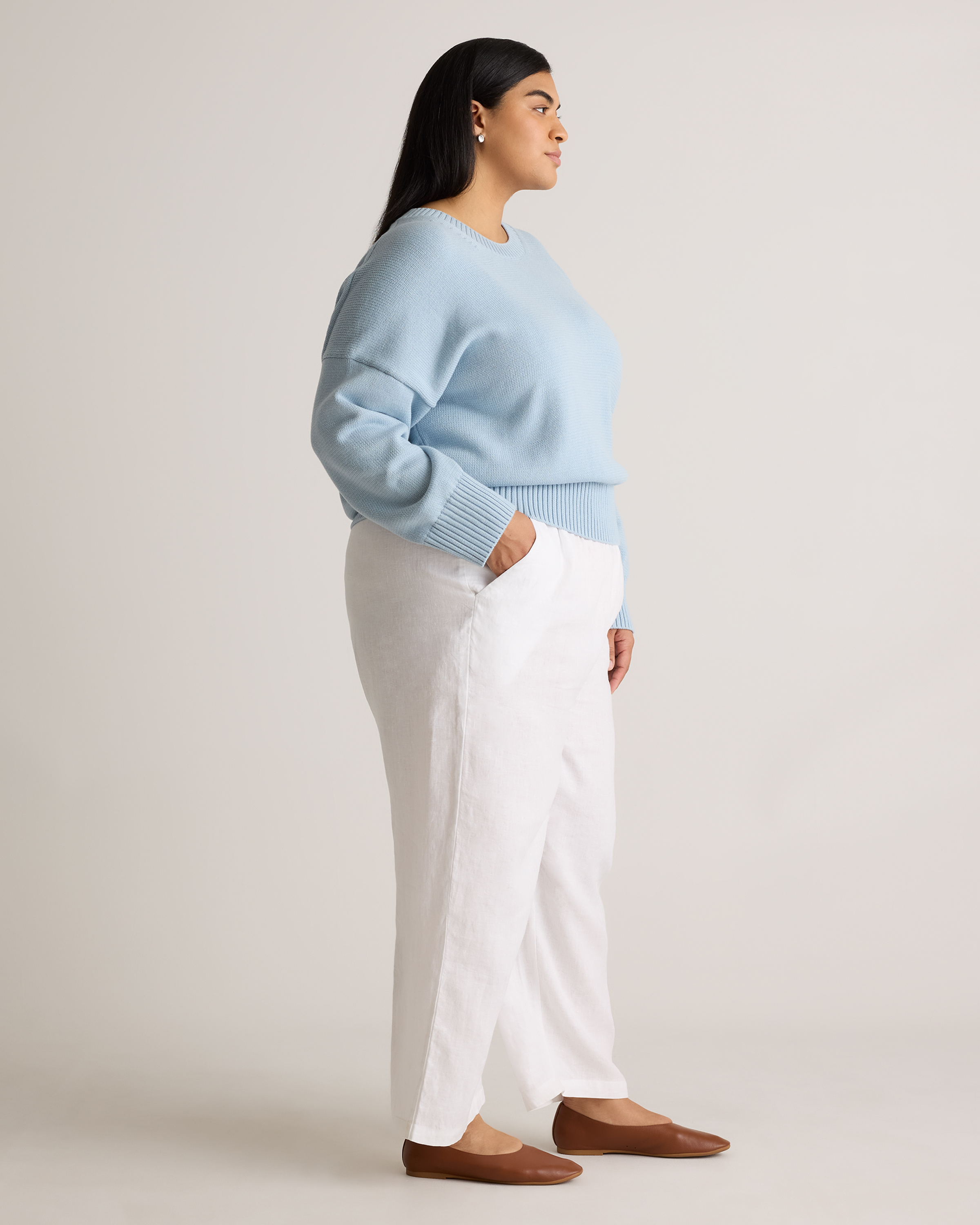 100% Organic Cotton Boyfriend Crew Sweater — Image 26