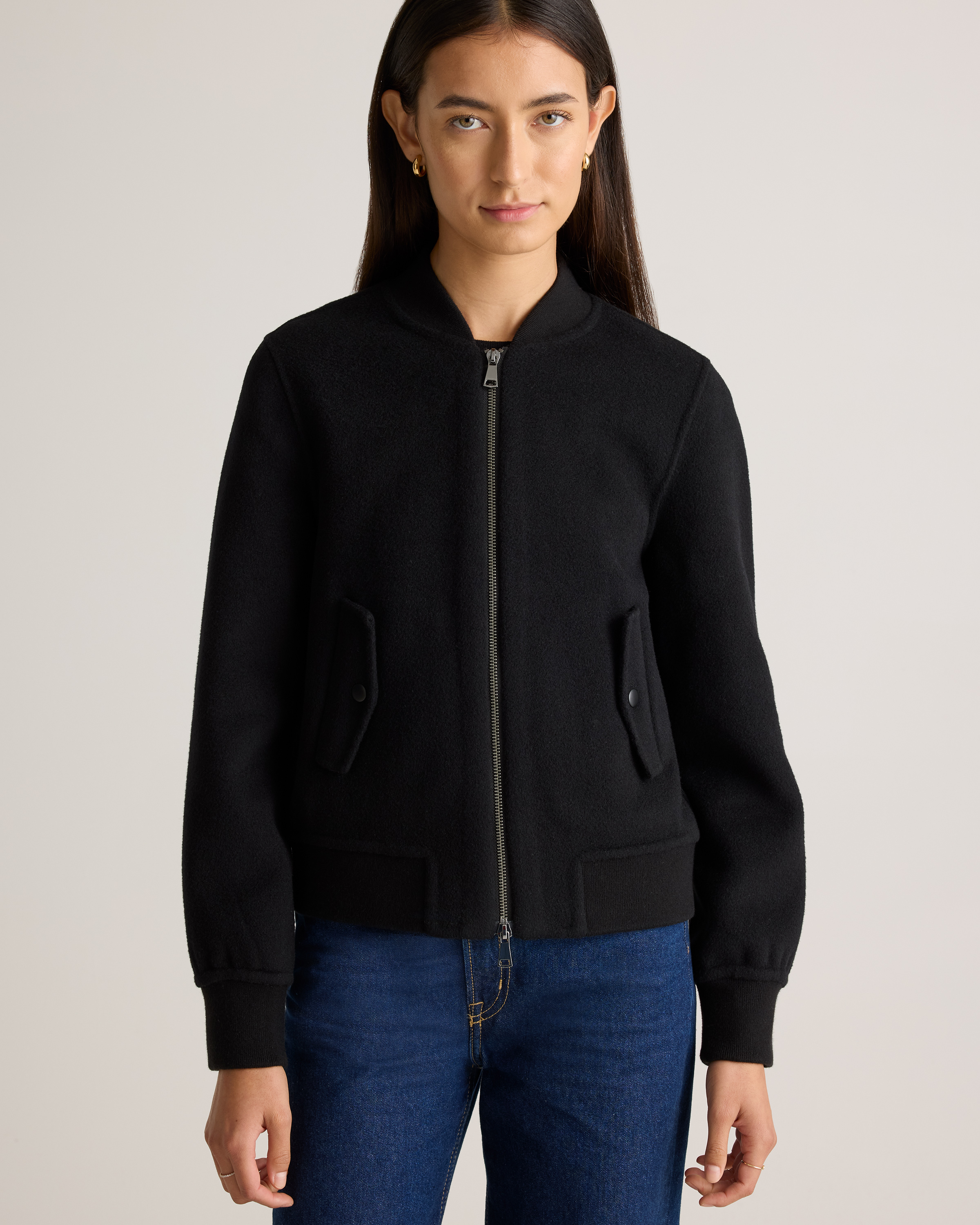 Double-Faced Merino Wool Bomber Jacket — Image 14