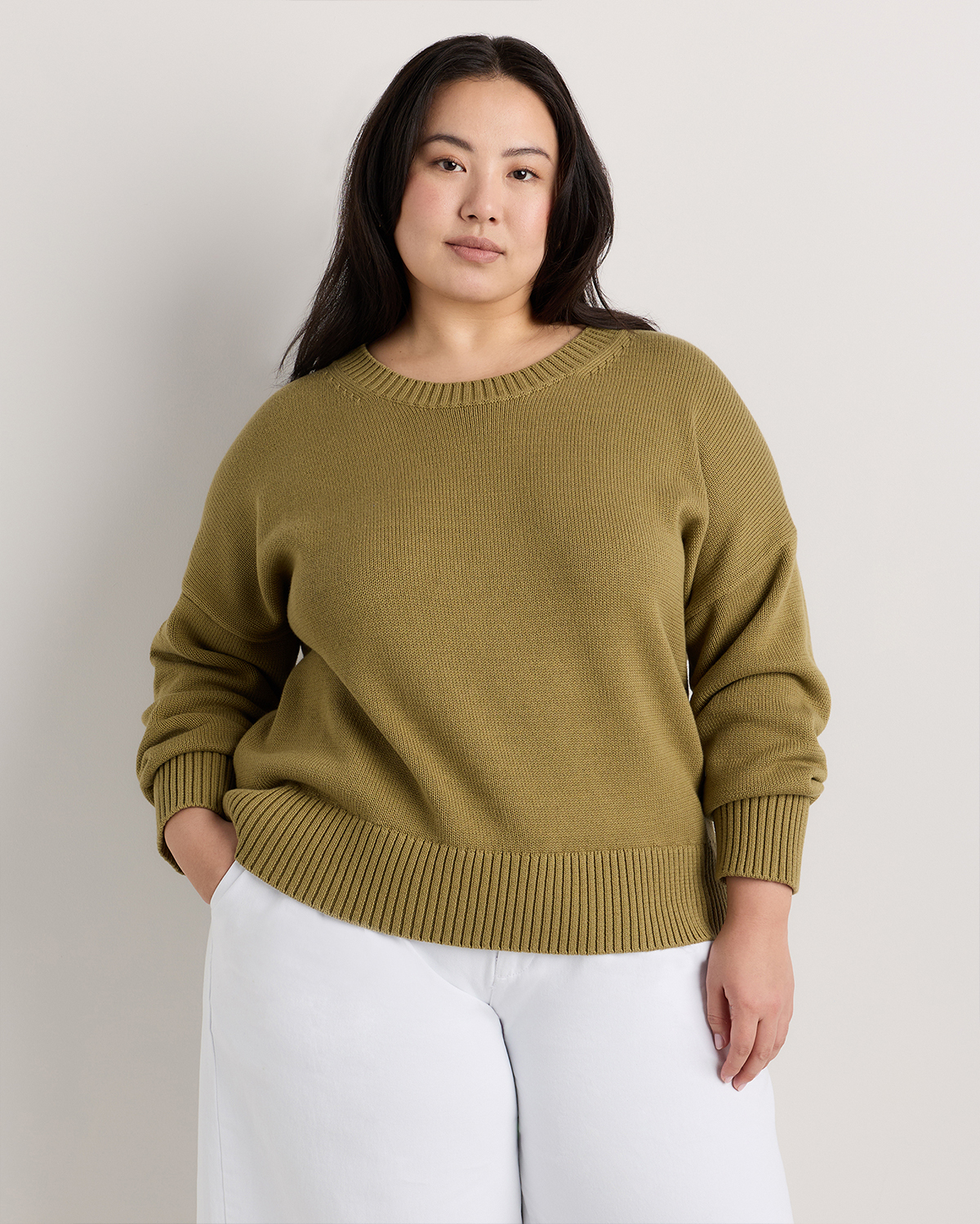 100% Organic Cotton Boyfriend Crew Sweater — Image 34