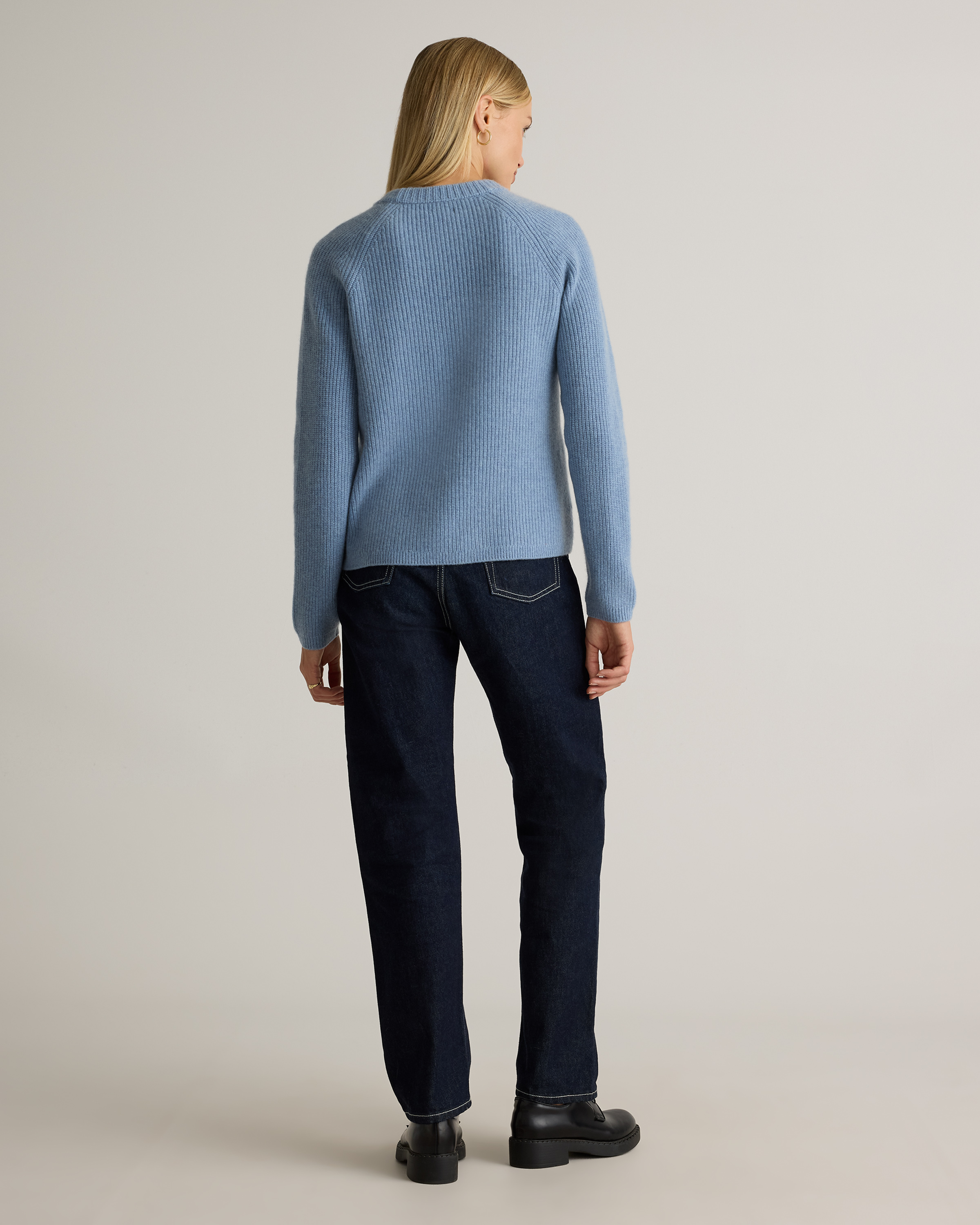 Mongolian Cashmere Fisherman Crewneck Sweater — Image 63