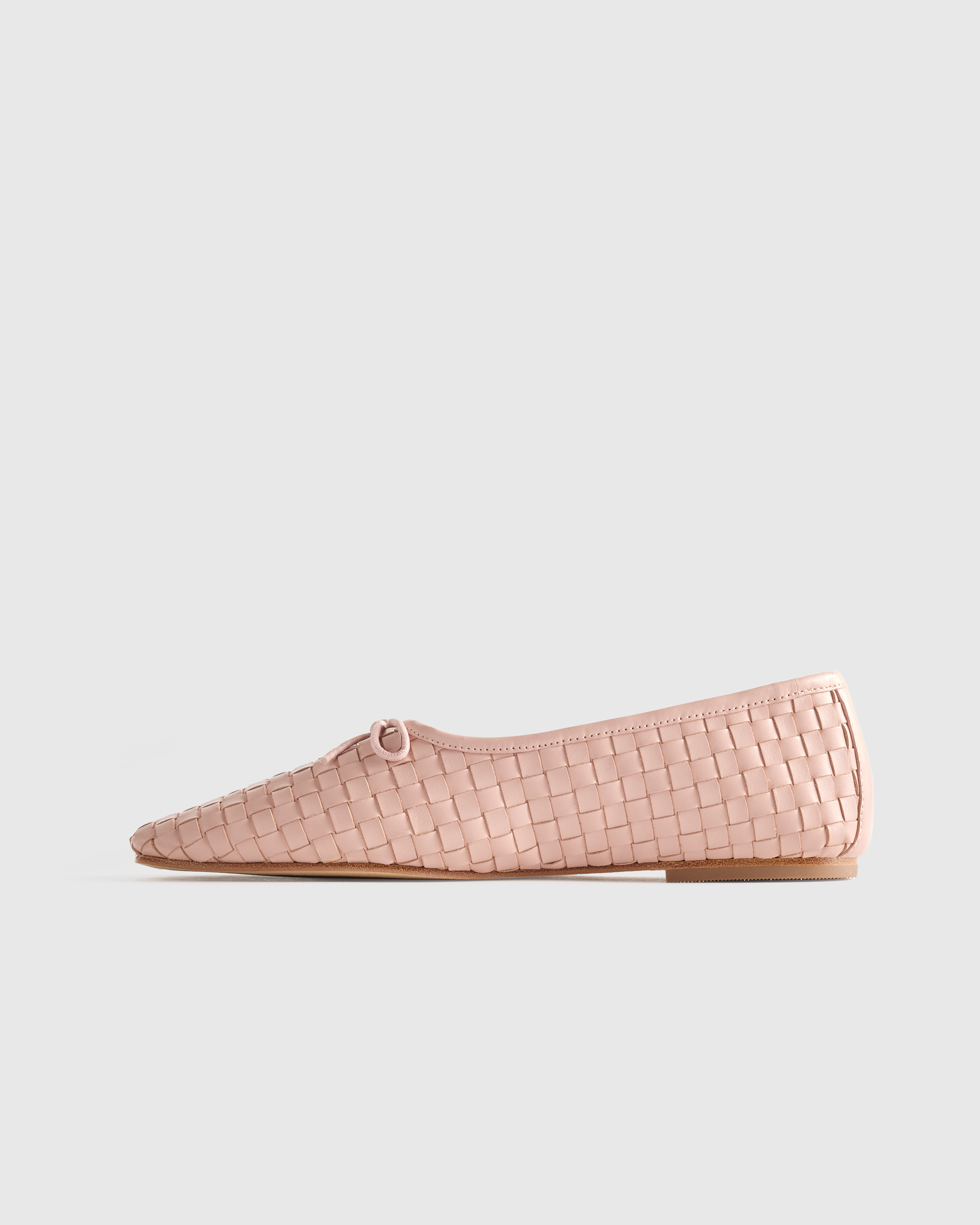 Italian Leather Handwoven Square Toe Ballet Flat — Image 25