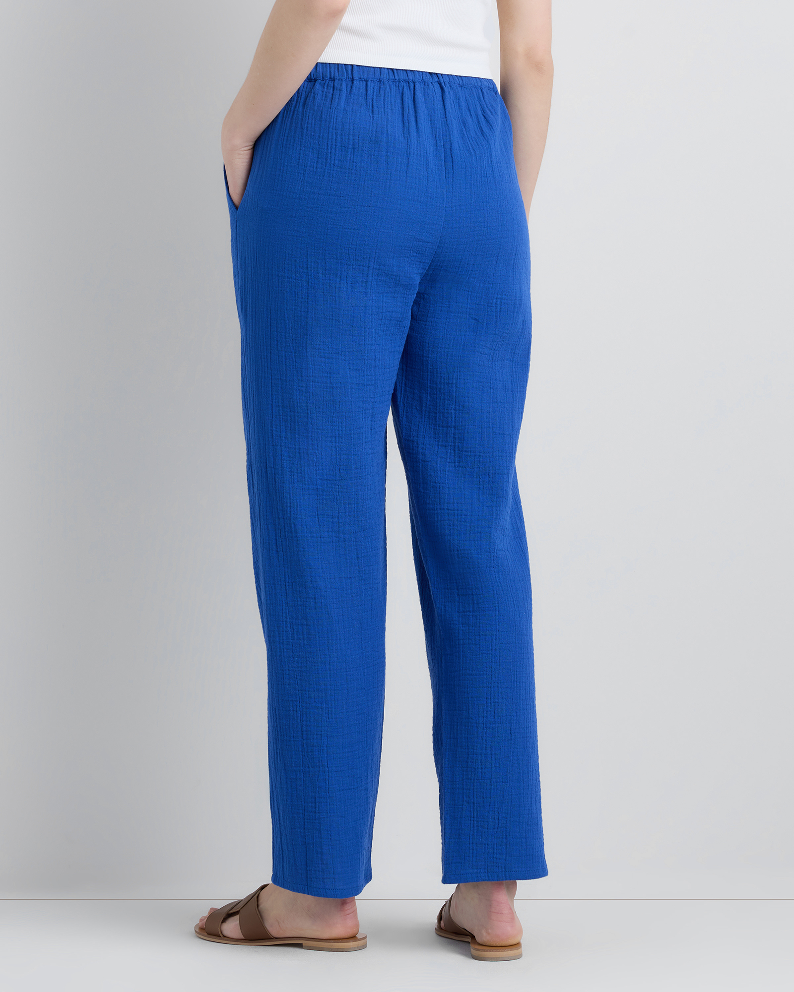 100% Organic Cotton Gauze Straight Leg Pants — Image 17