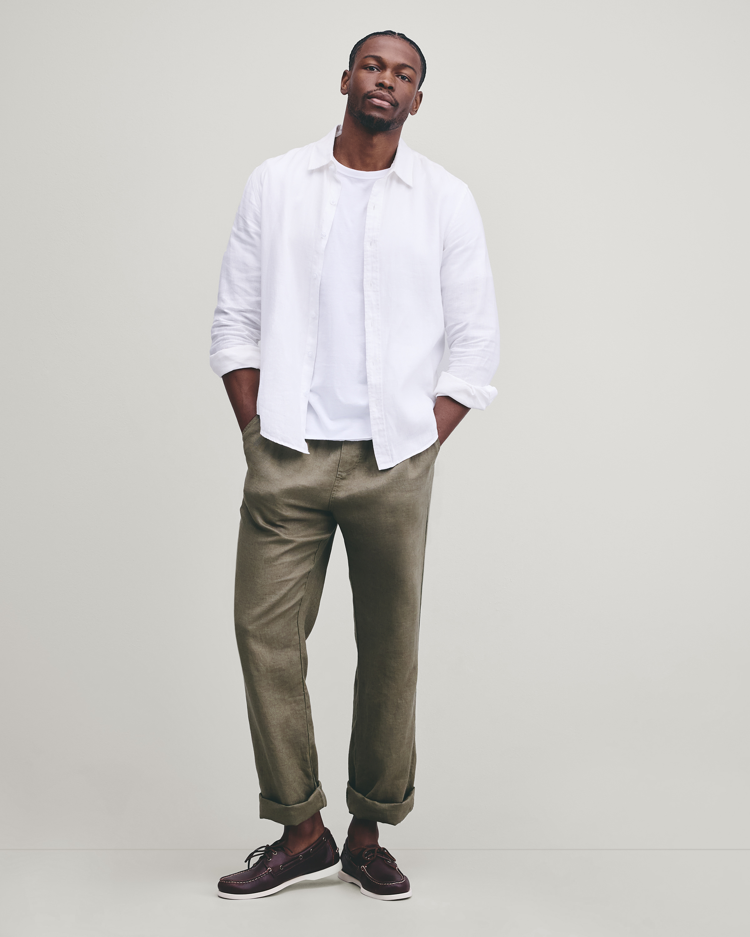 100% European Linen Drawstring Beach Pants — Image 14