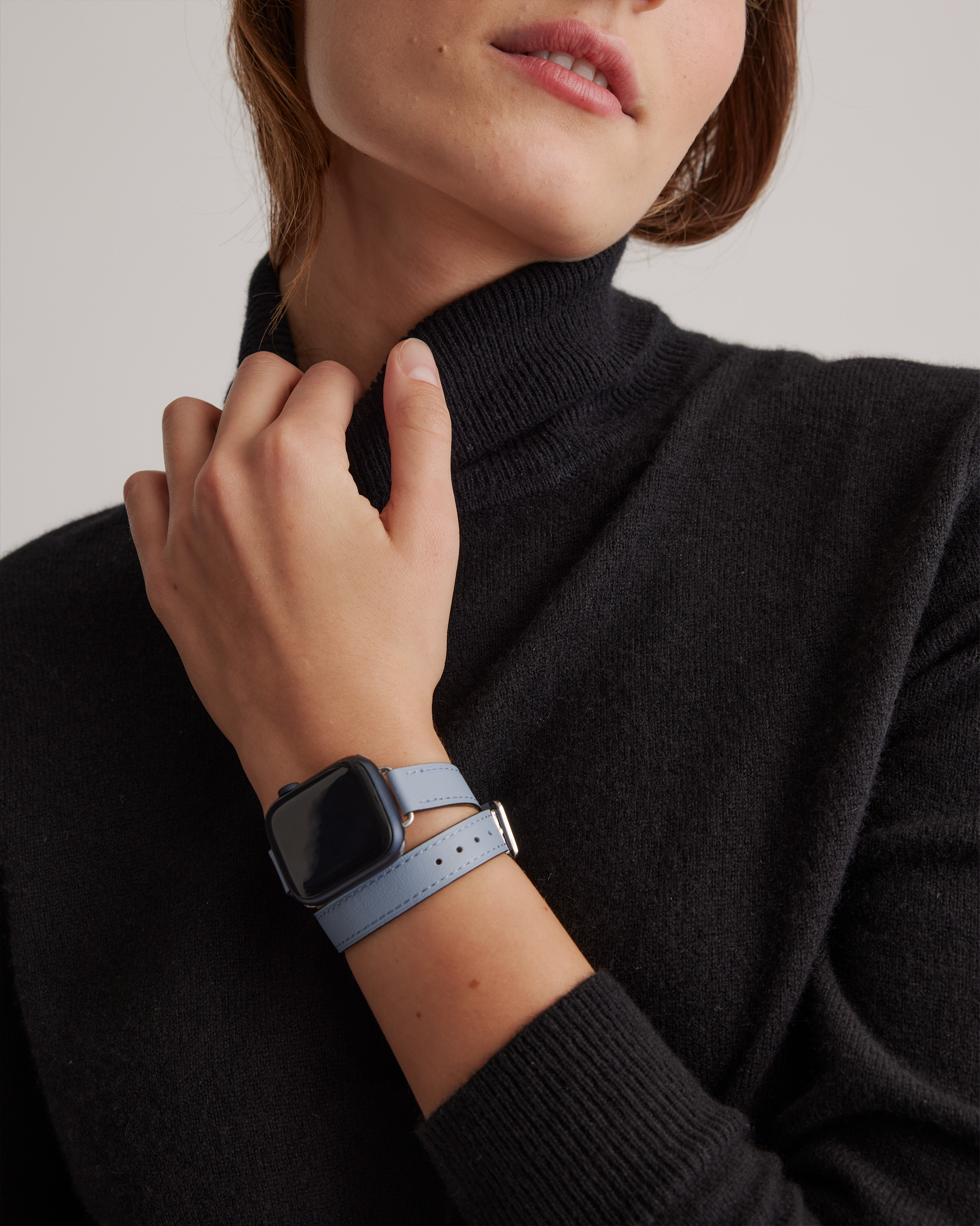 Leather Double Wrap Smartwatch Band — Image 16