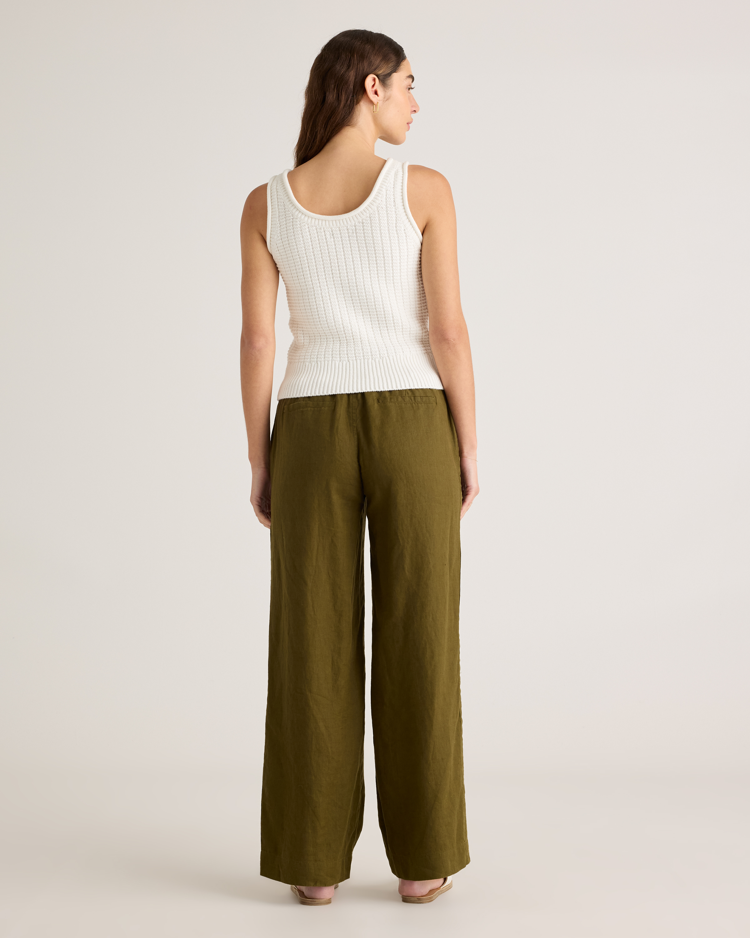 100% Organic Cotton Waffle Cropped Sweater Tank — Image 20