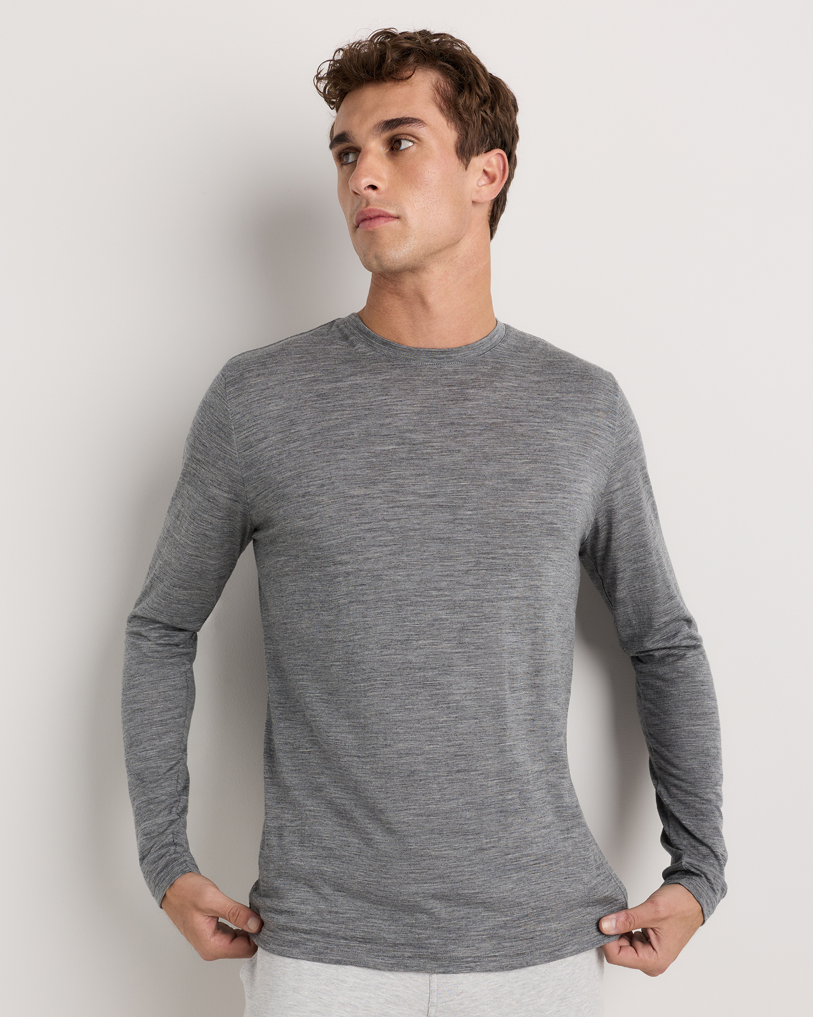 100% Merino Wool All-Season Long Sleeve Base Layer Tee — Image 5