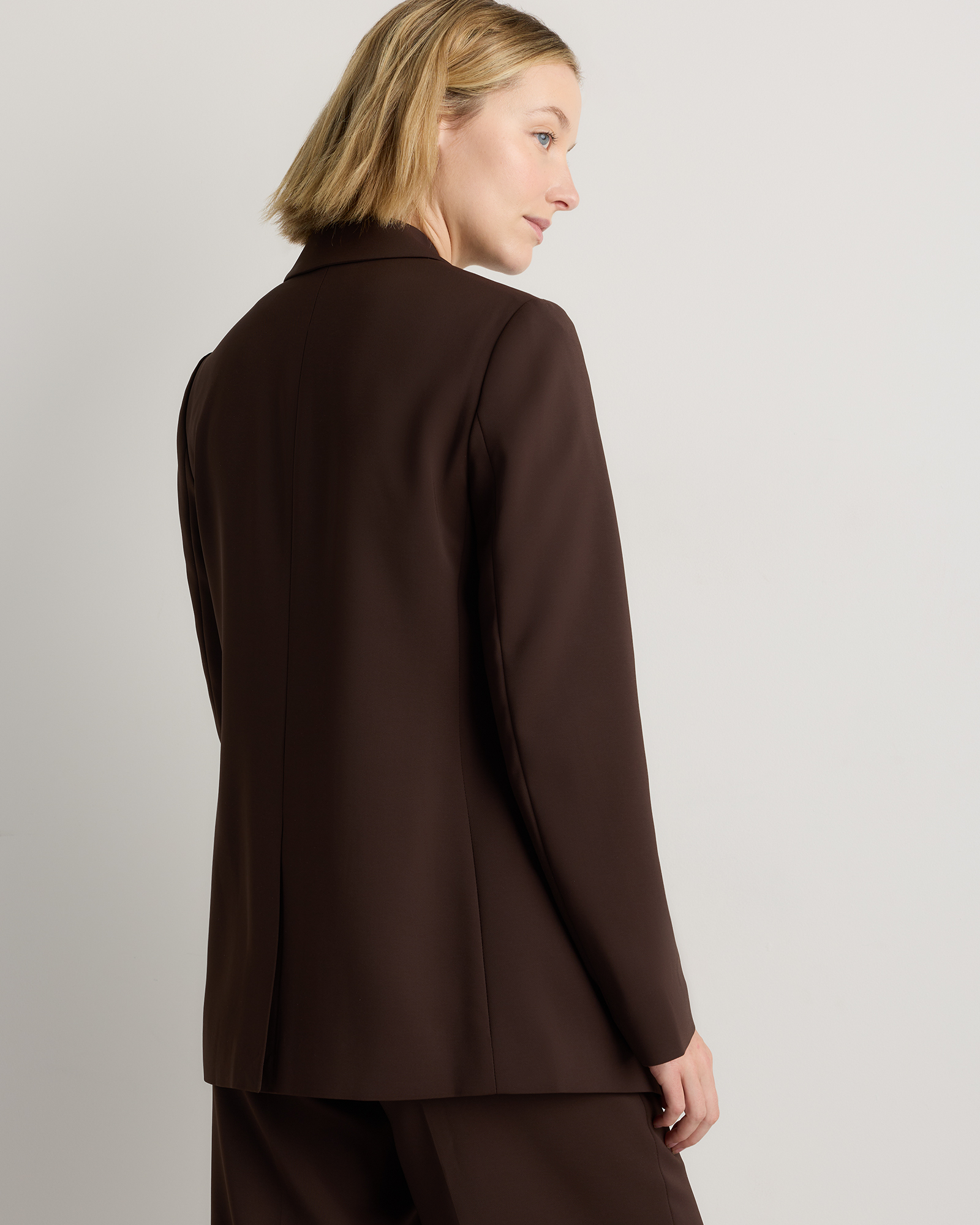 Stretch Crepe Relaxed Double-Breasted Blazer — Image 38
