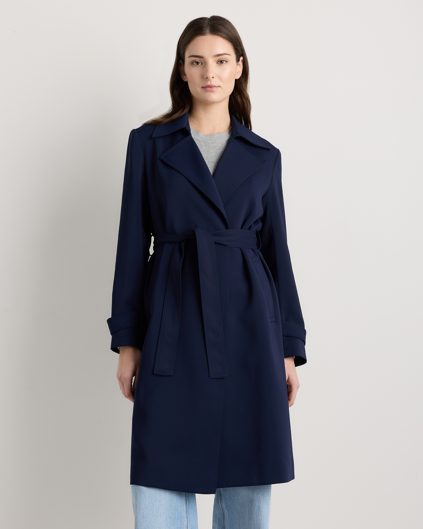 Stretch Crepe Trench Coat — Image 29