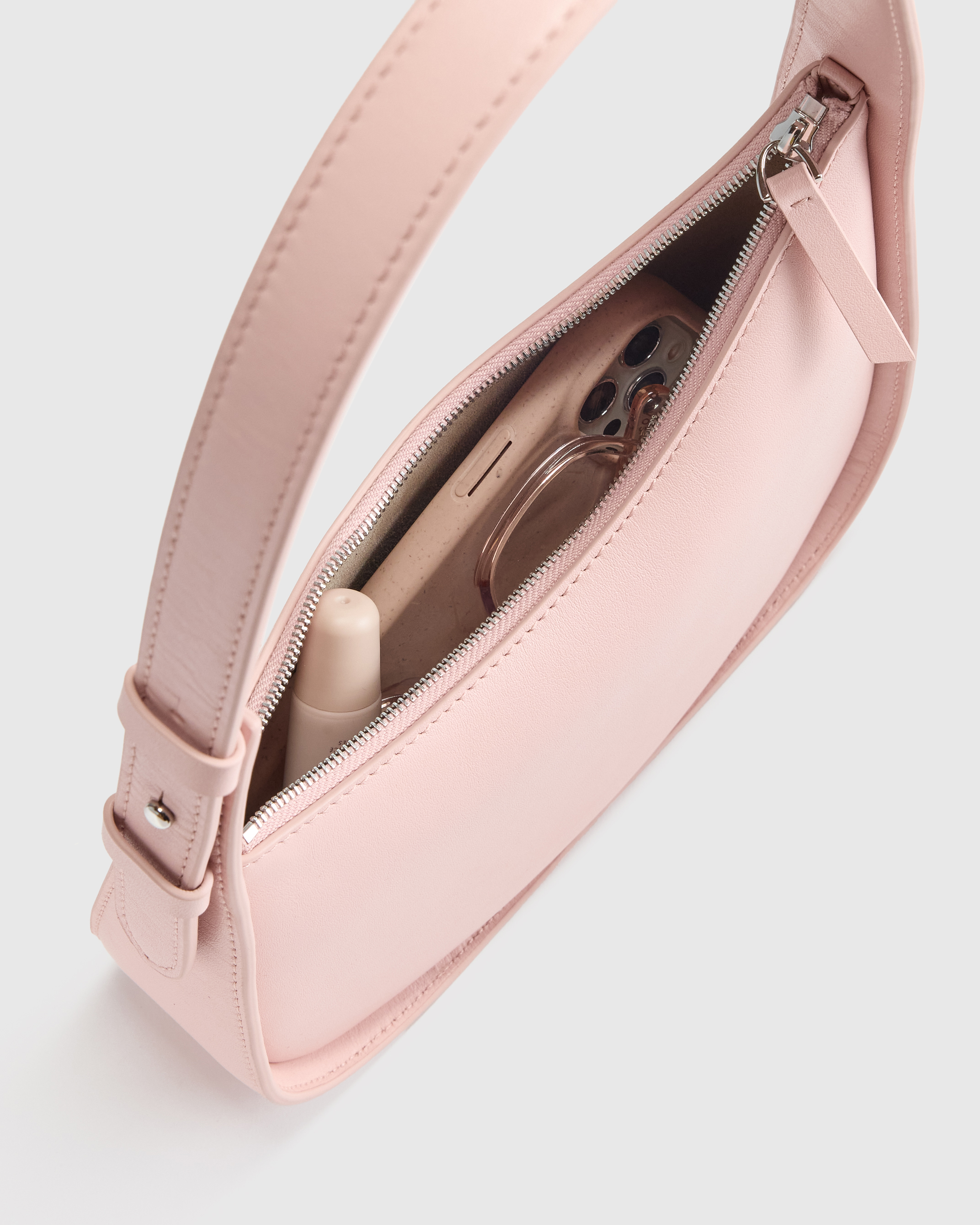 Italian Leather Asymmetrical Mini Shoulder Bag — Image 23