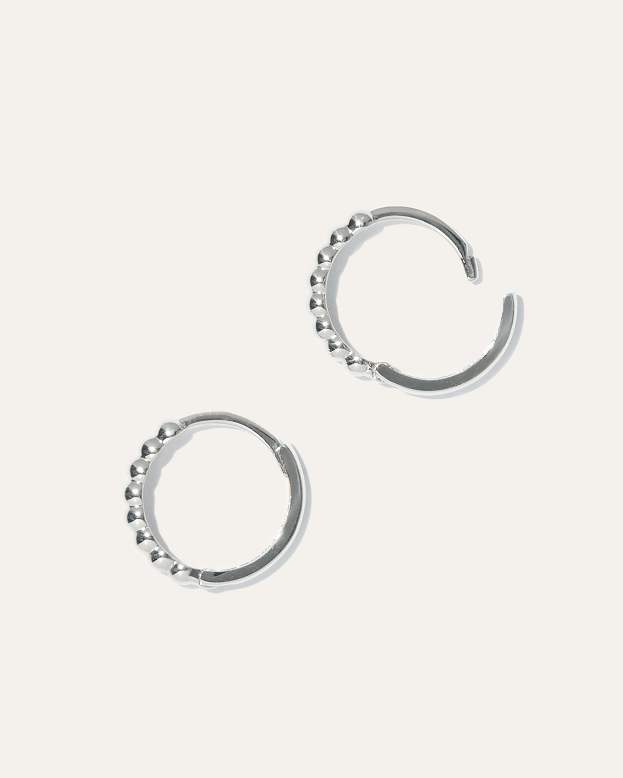 14K Gold Beaded Hoops — Image 6