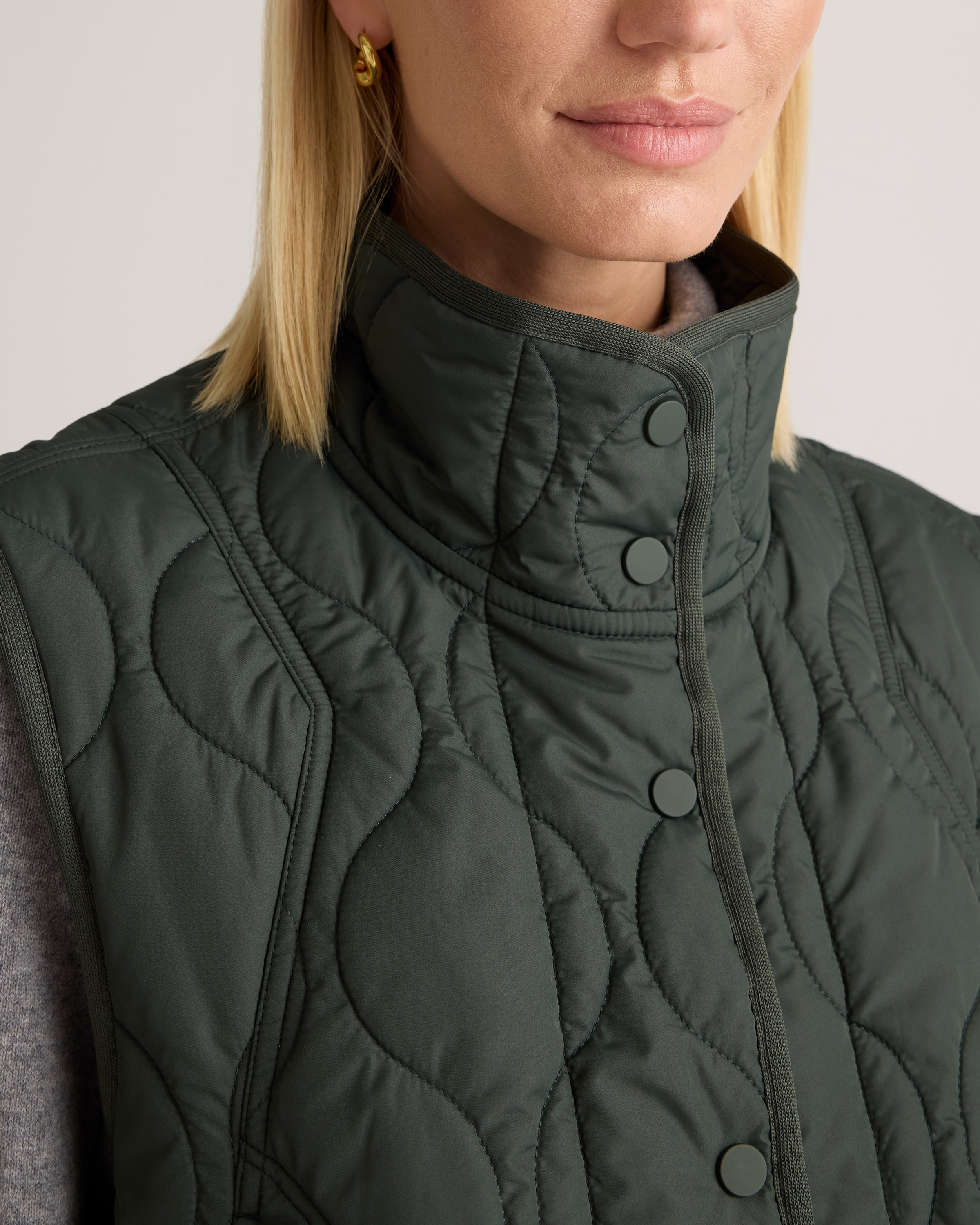 Featherless Quilted Puffer Vest — Image 11
