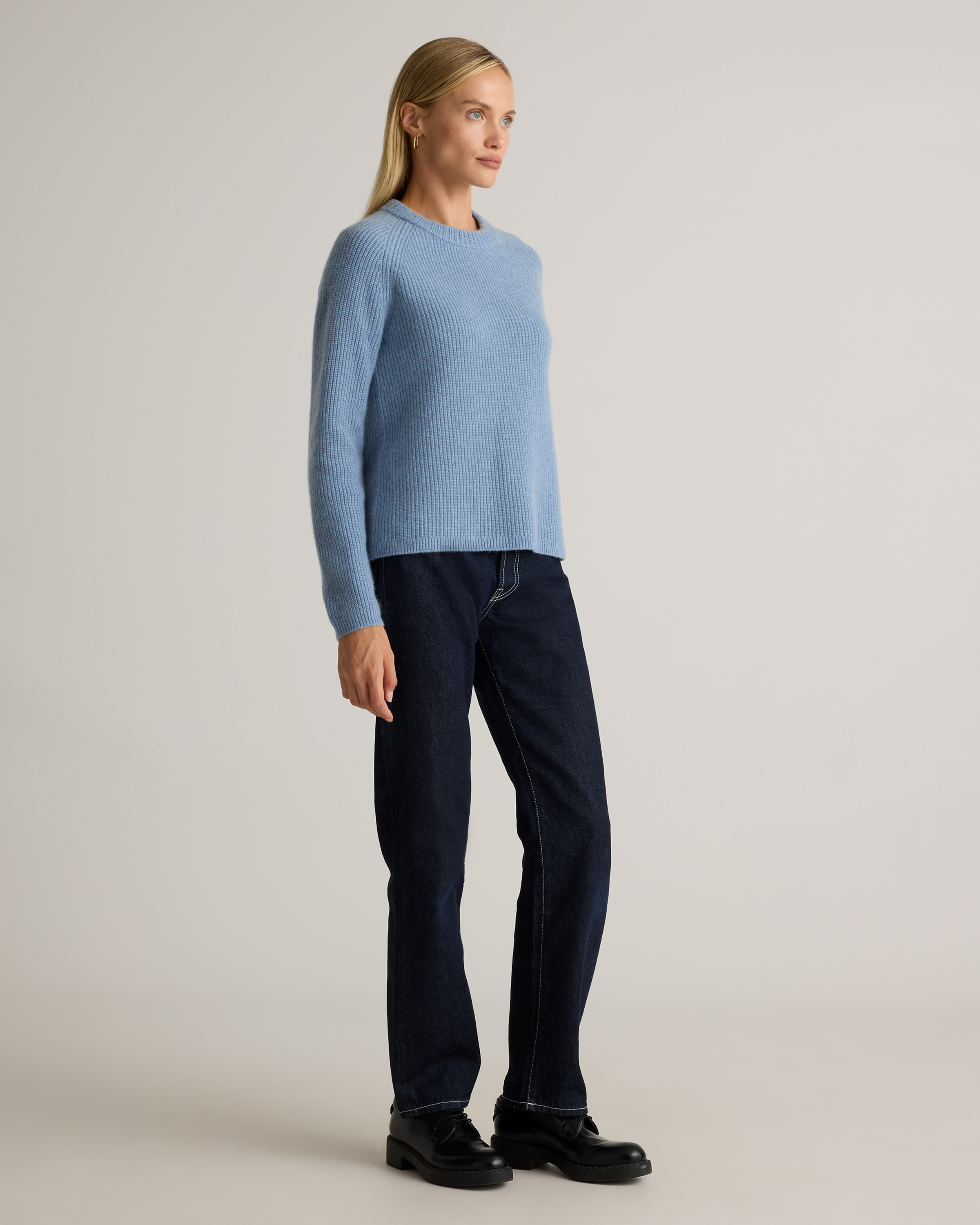 Mongolian Cashmere Fisherman Crewneck Sweater — Image 72