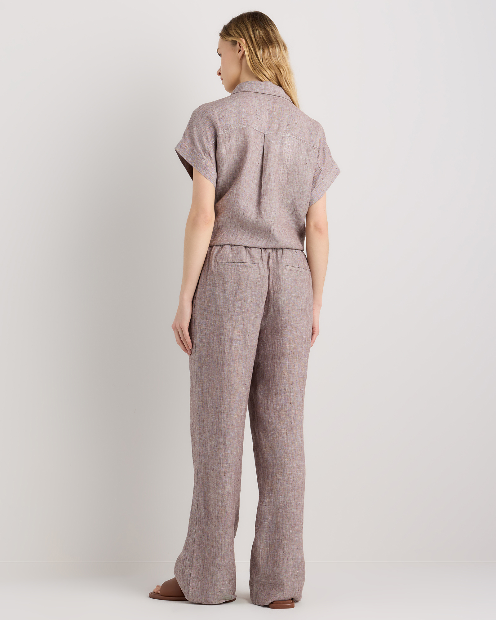 100% European Linen Wide Leg Pants — Image 64
