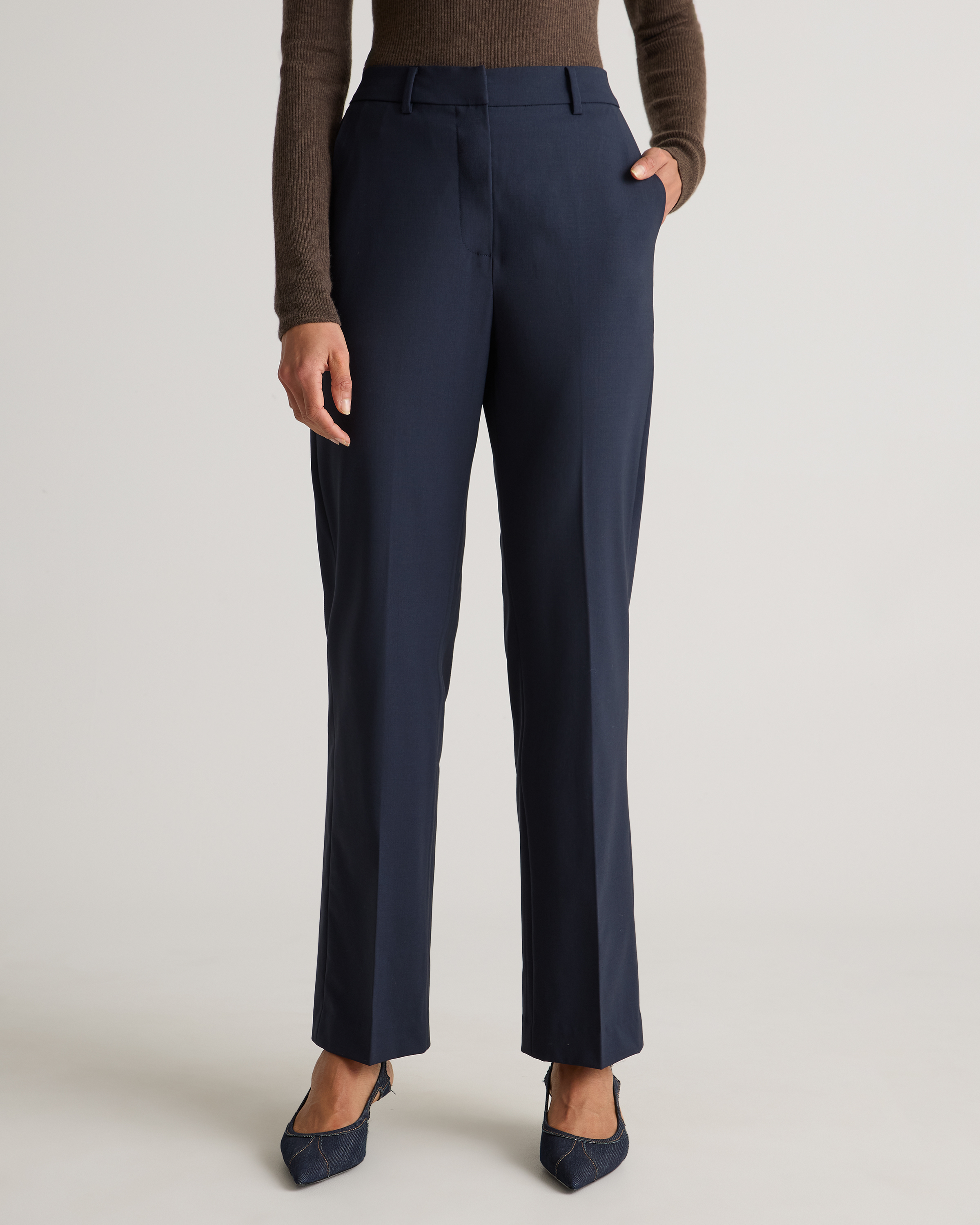 Italian Wool Straight Leg Pants — Image 5
