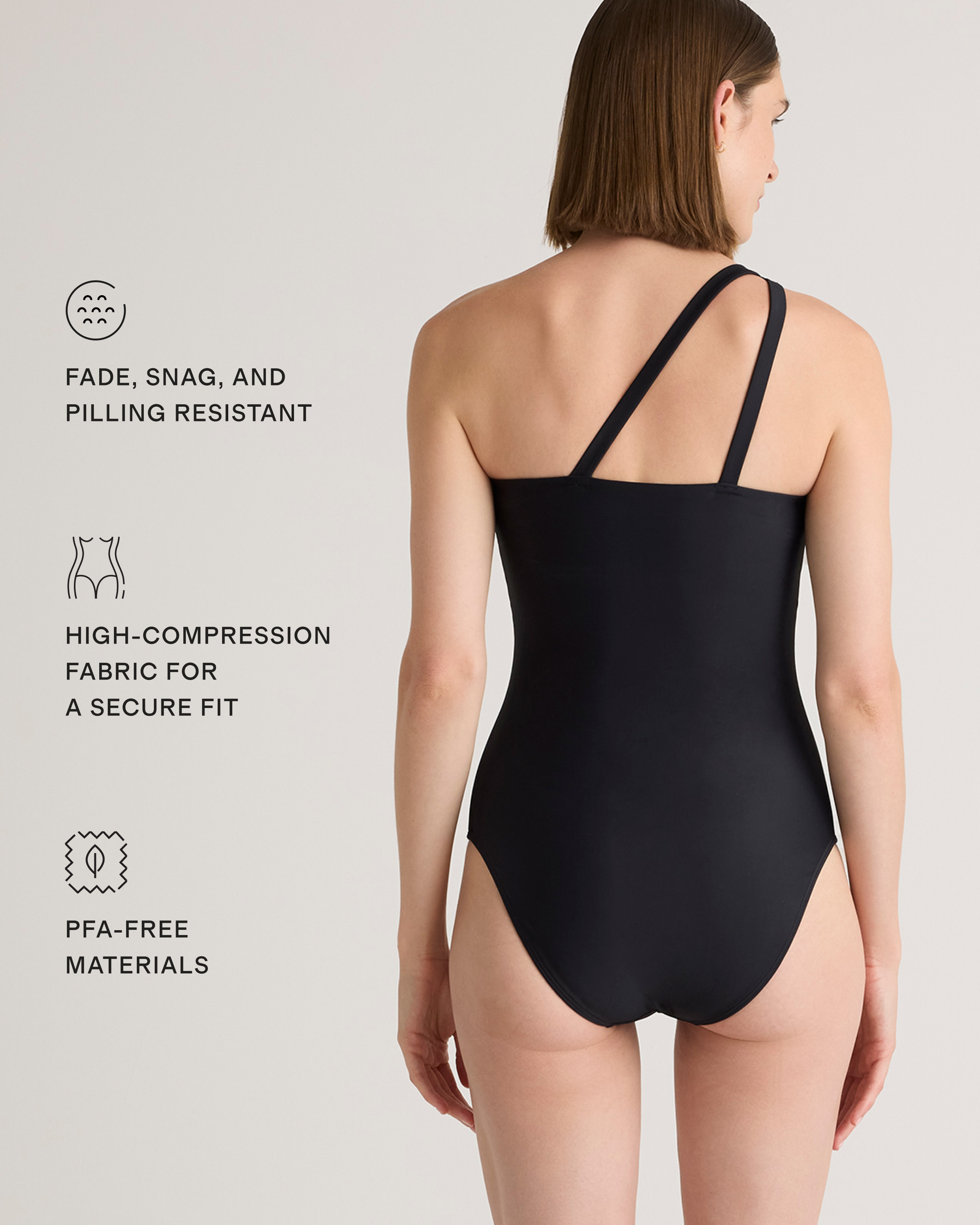 Italian One Shoulder One-Piece Swimsuit — Image 26