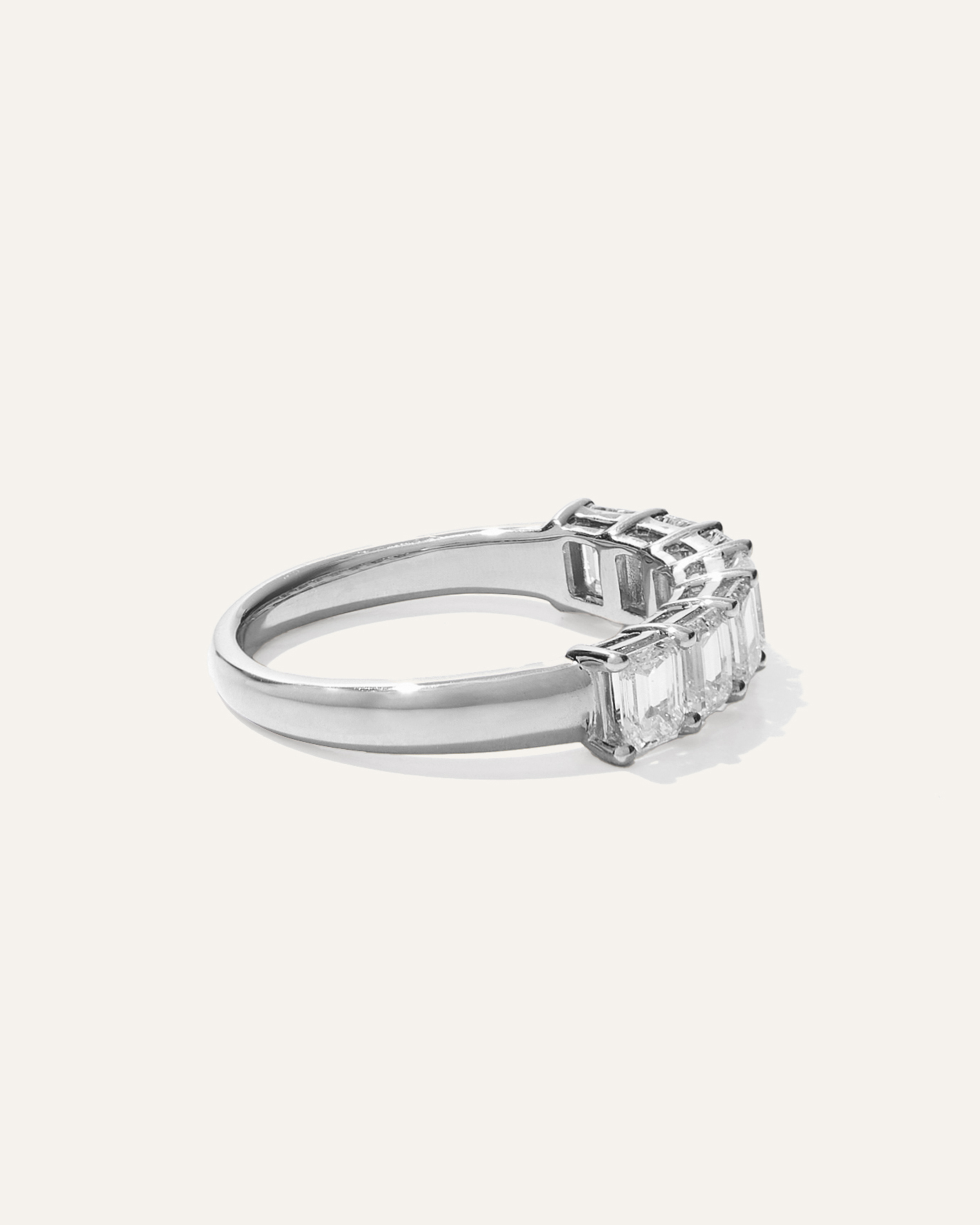 Lab Grown Diamond Emerald Seven Stone Band — Image 10