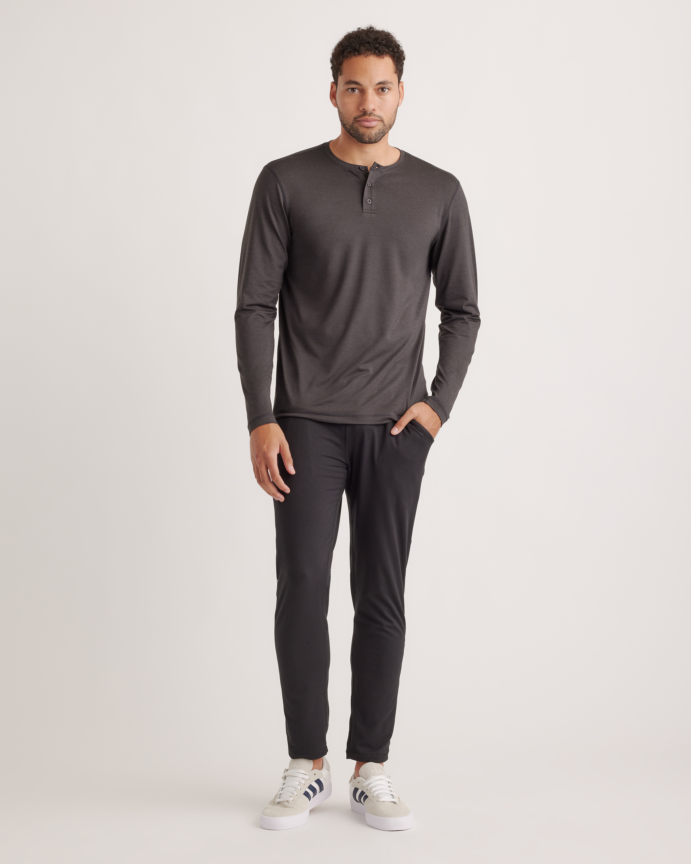 Flowknit Breeze Performance Long Sleeve Henley Tee — Image 12