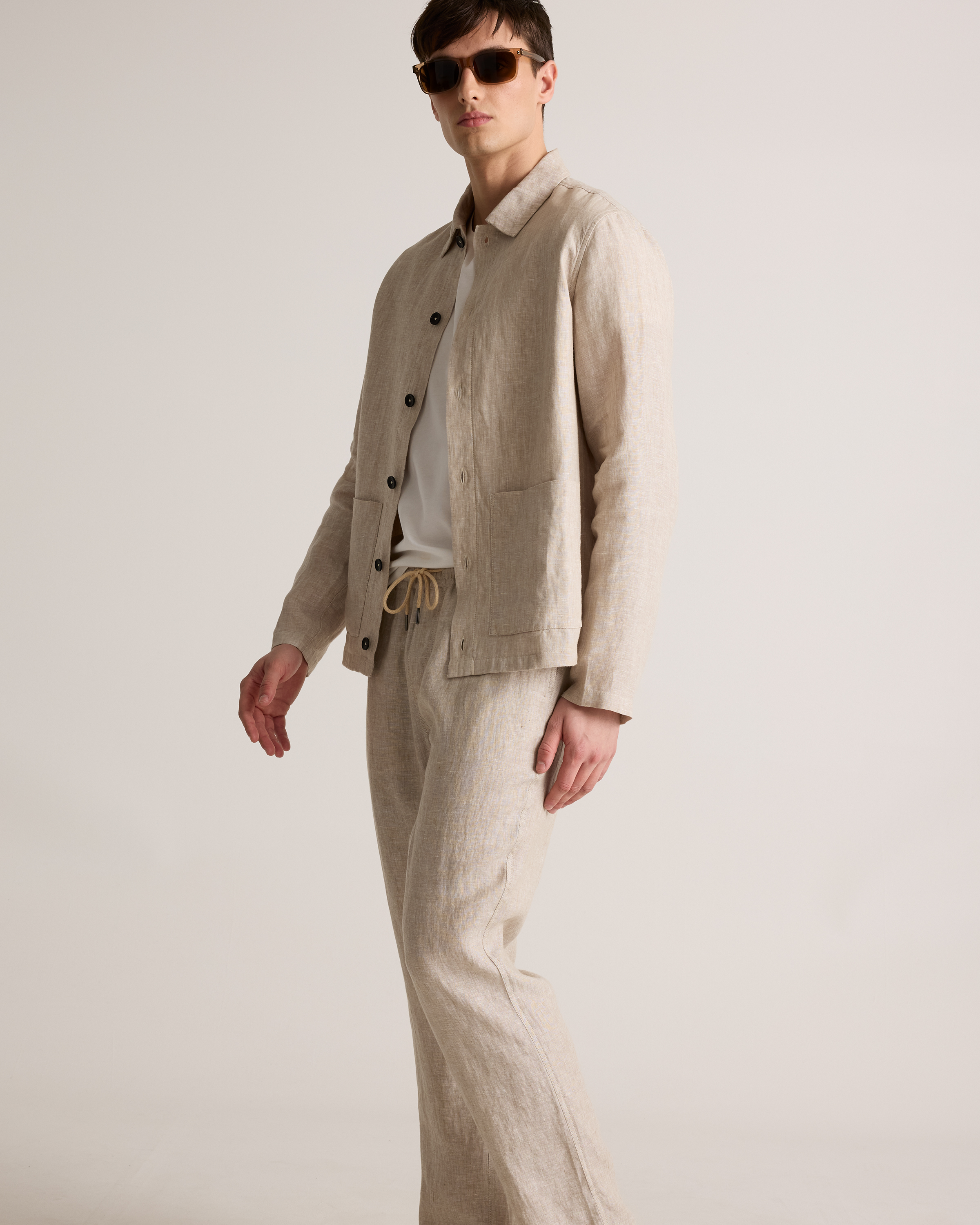 100% European Linen Drawstring Beach Pants — Image 6