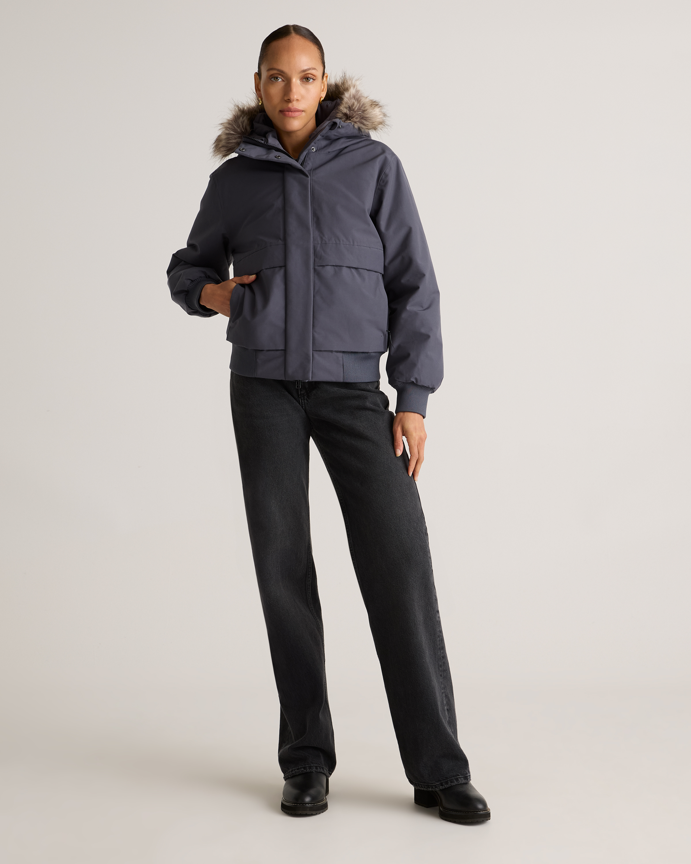 Responsible Down Hooded Short Parka — Image 23