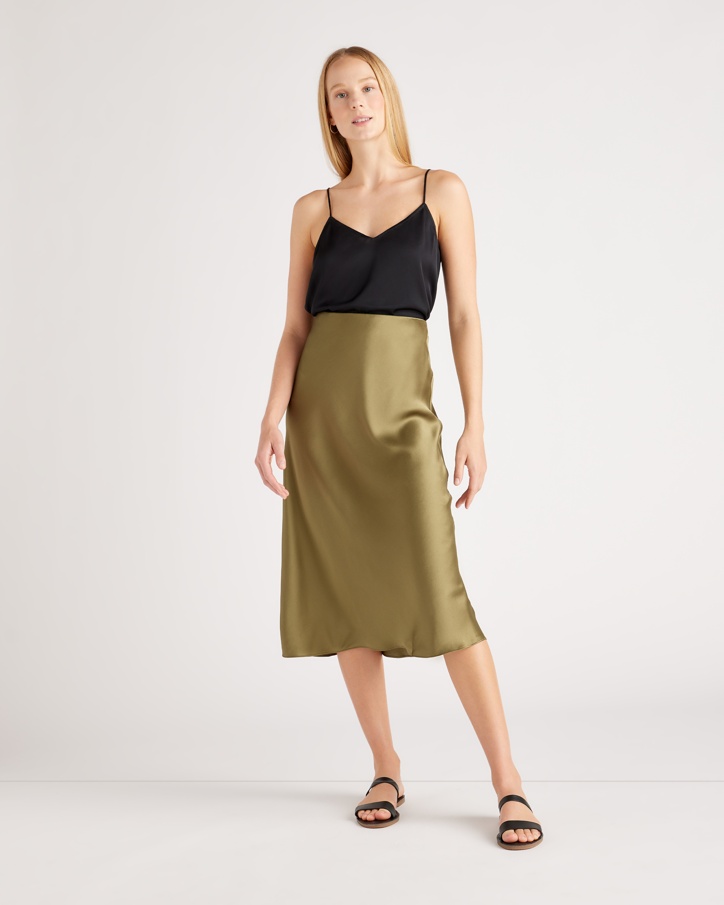 Washable Stretch Silk V-Neck Cami — Image 30