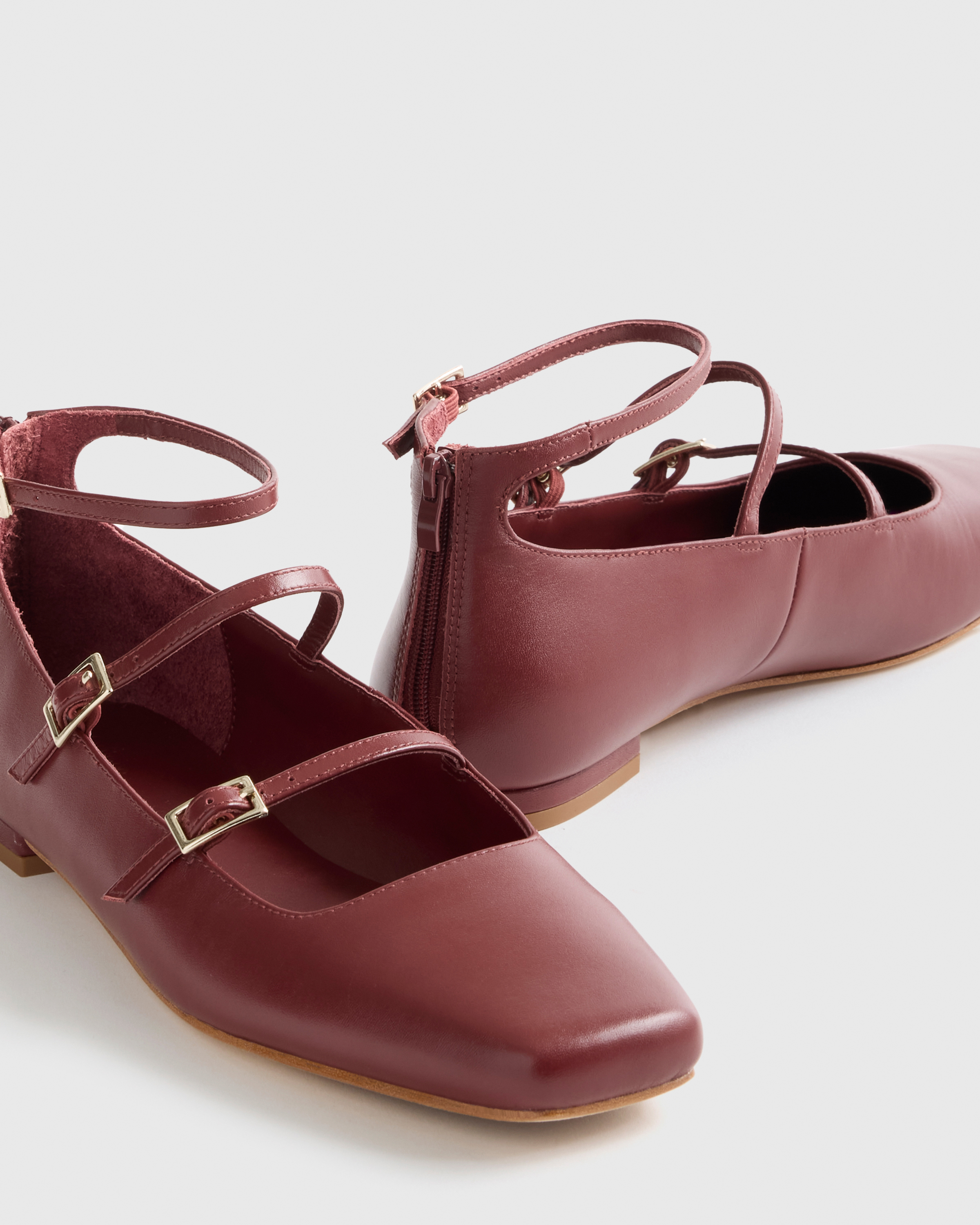 Italian Leather Strappy Ballet Flat — Image 4