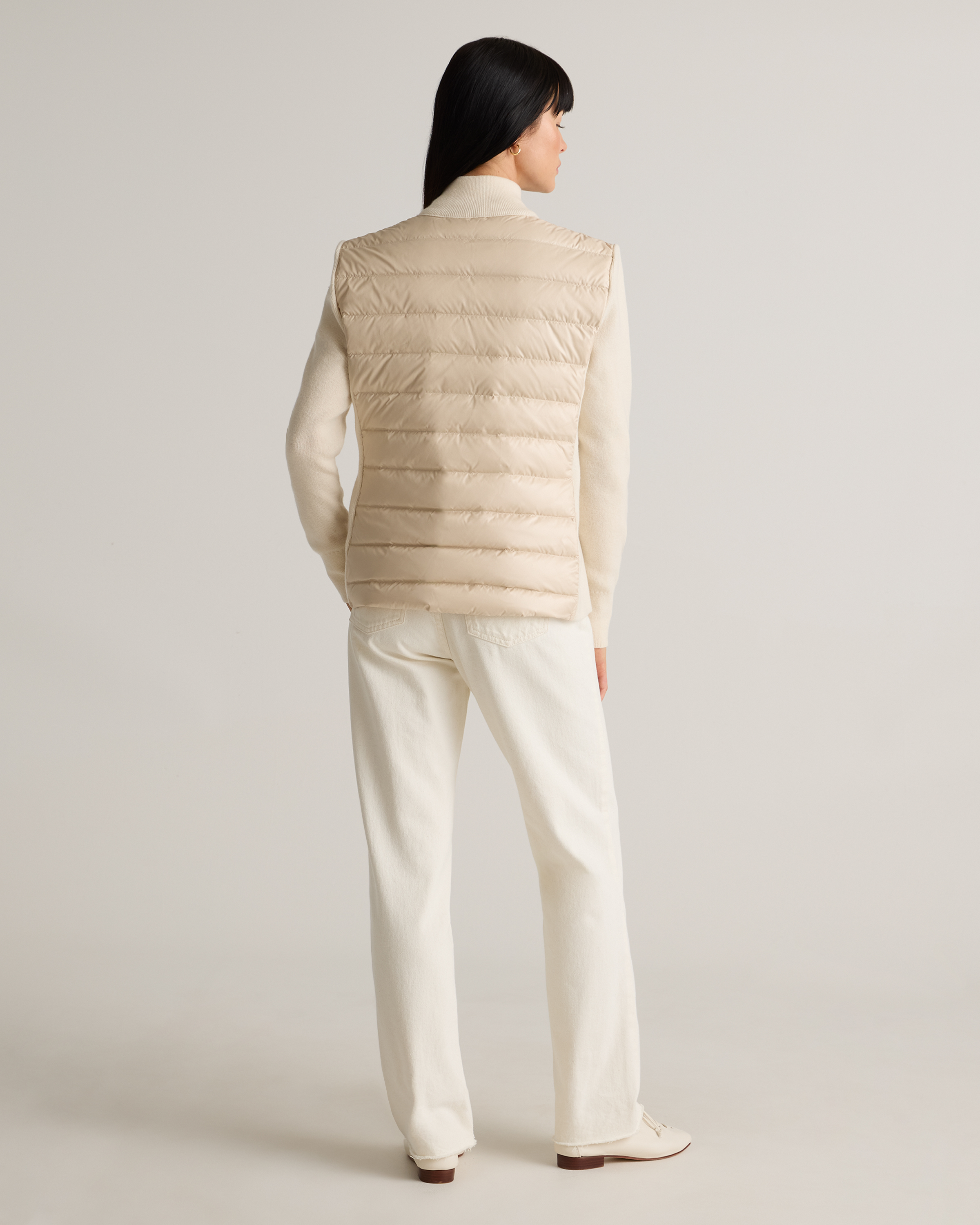 Mixed Media Down and Cashmere Jacket — Image 7