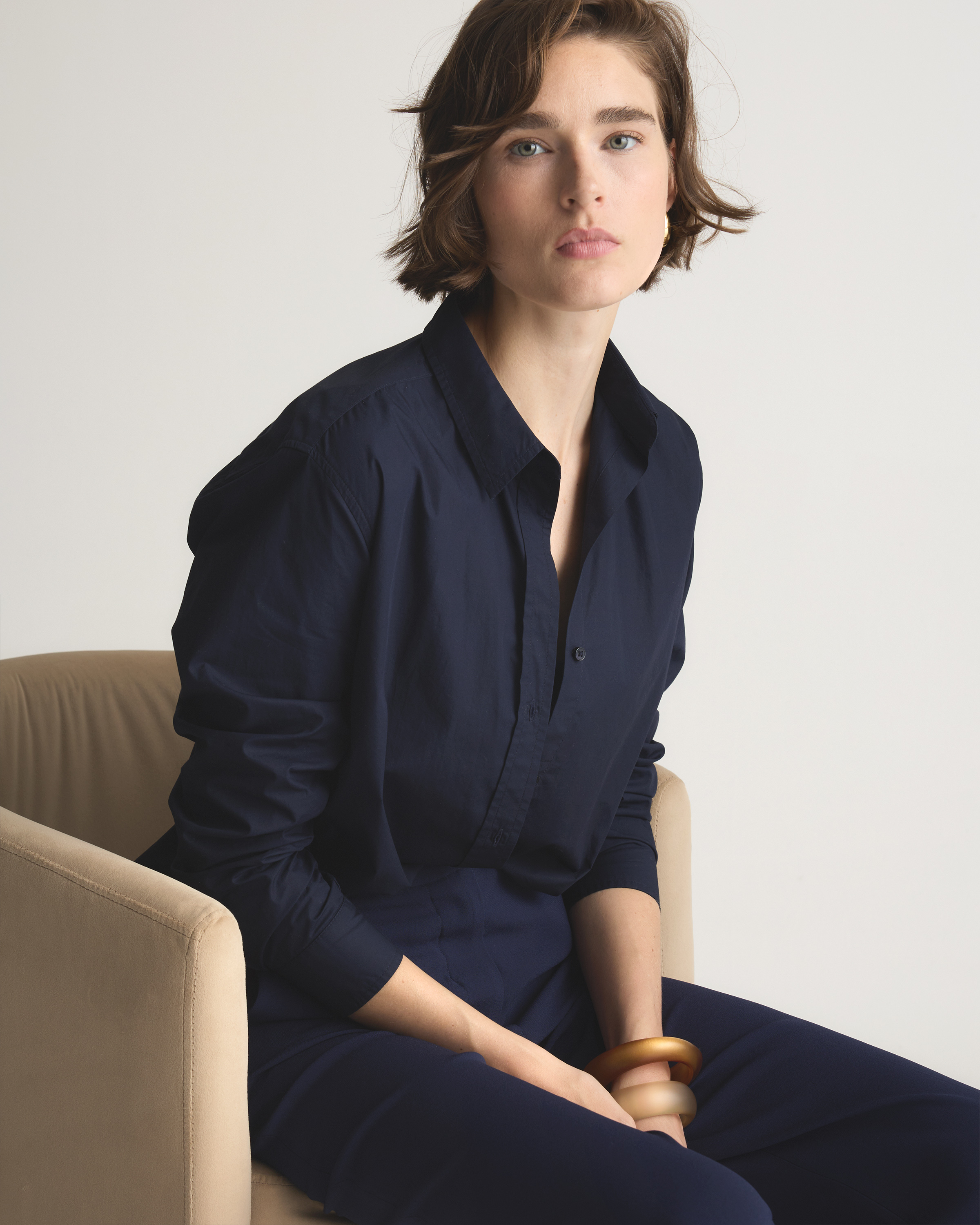 100% Organic Cotton Poplin Long Sleeve Shirt — Image 19