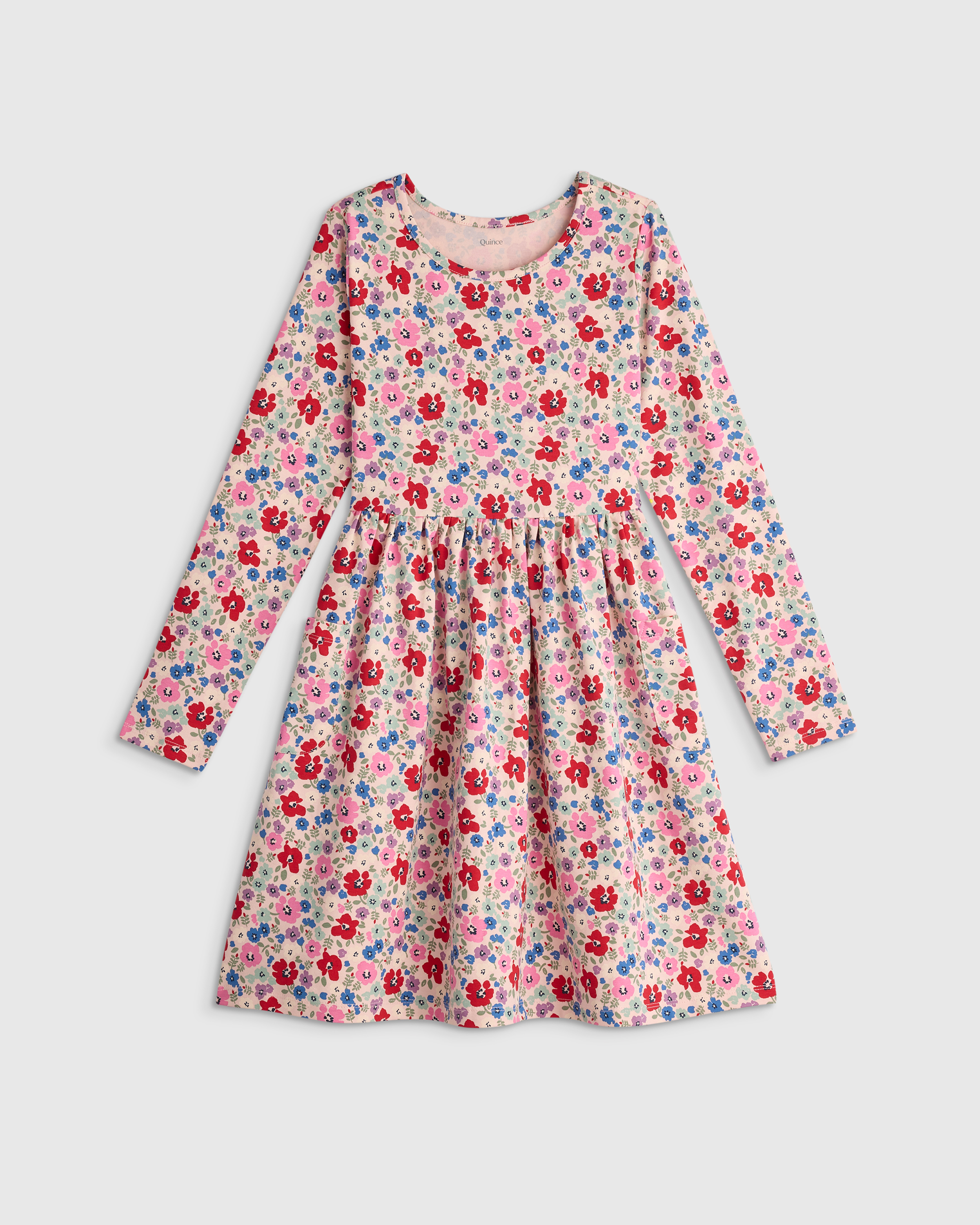 Organic Cotton Long Sleeve Fit and Flare Pocket Dress — Image 13